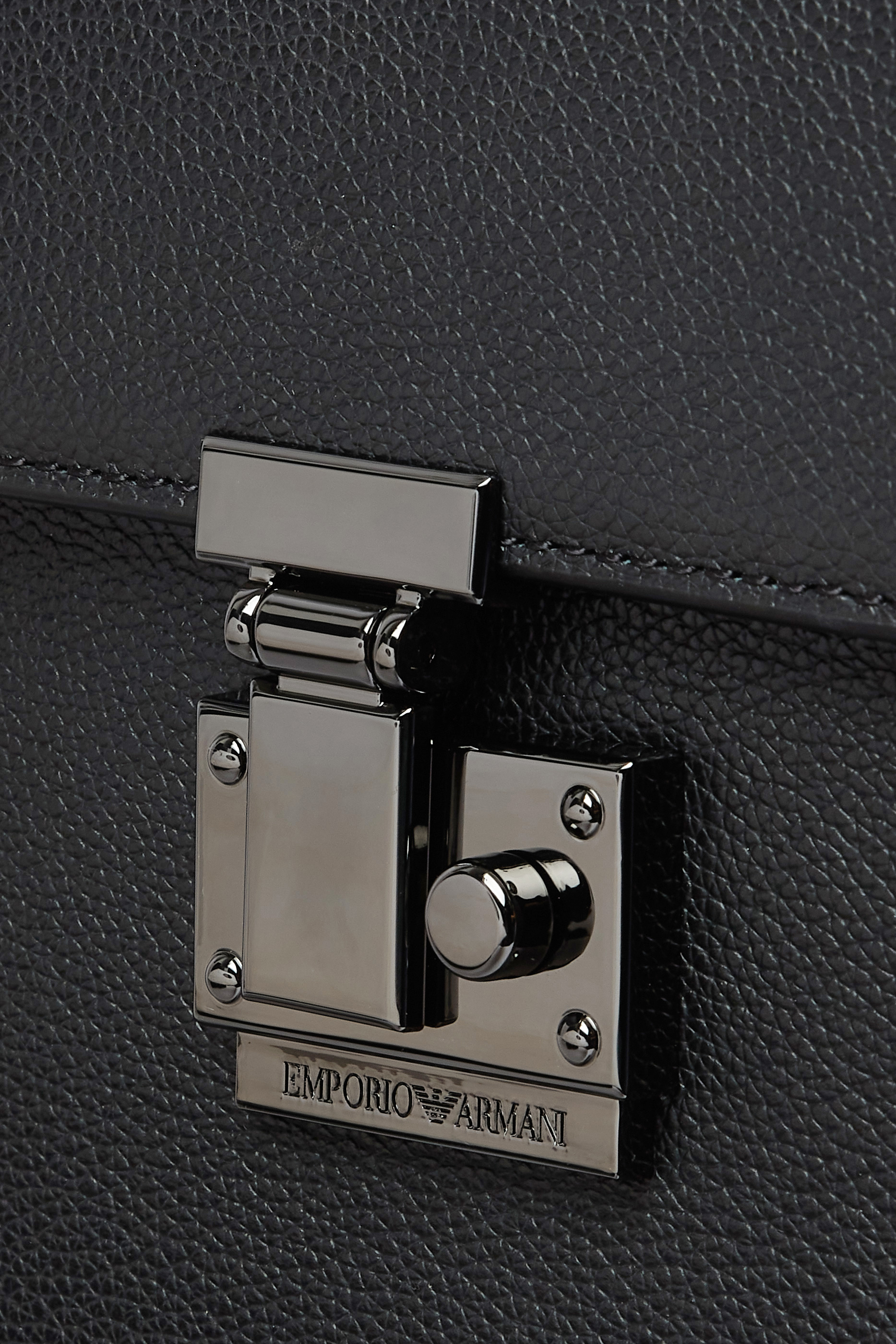 EA Logo Tumbled Leather Backpack