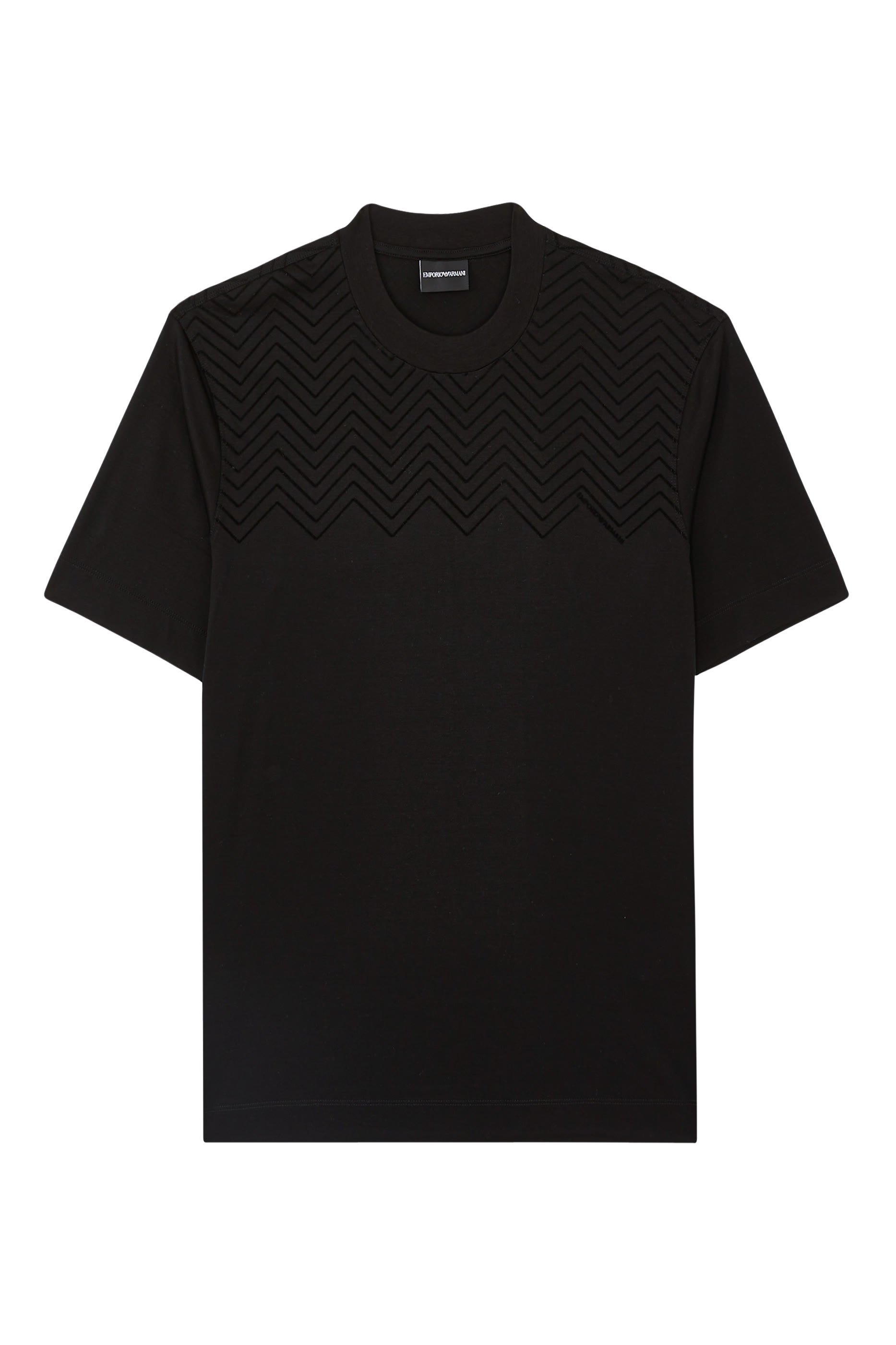 Chevron Flock Detail Jersey T-Shirt