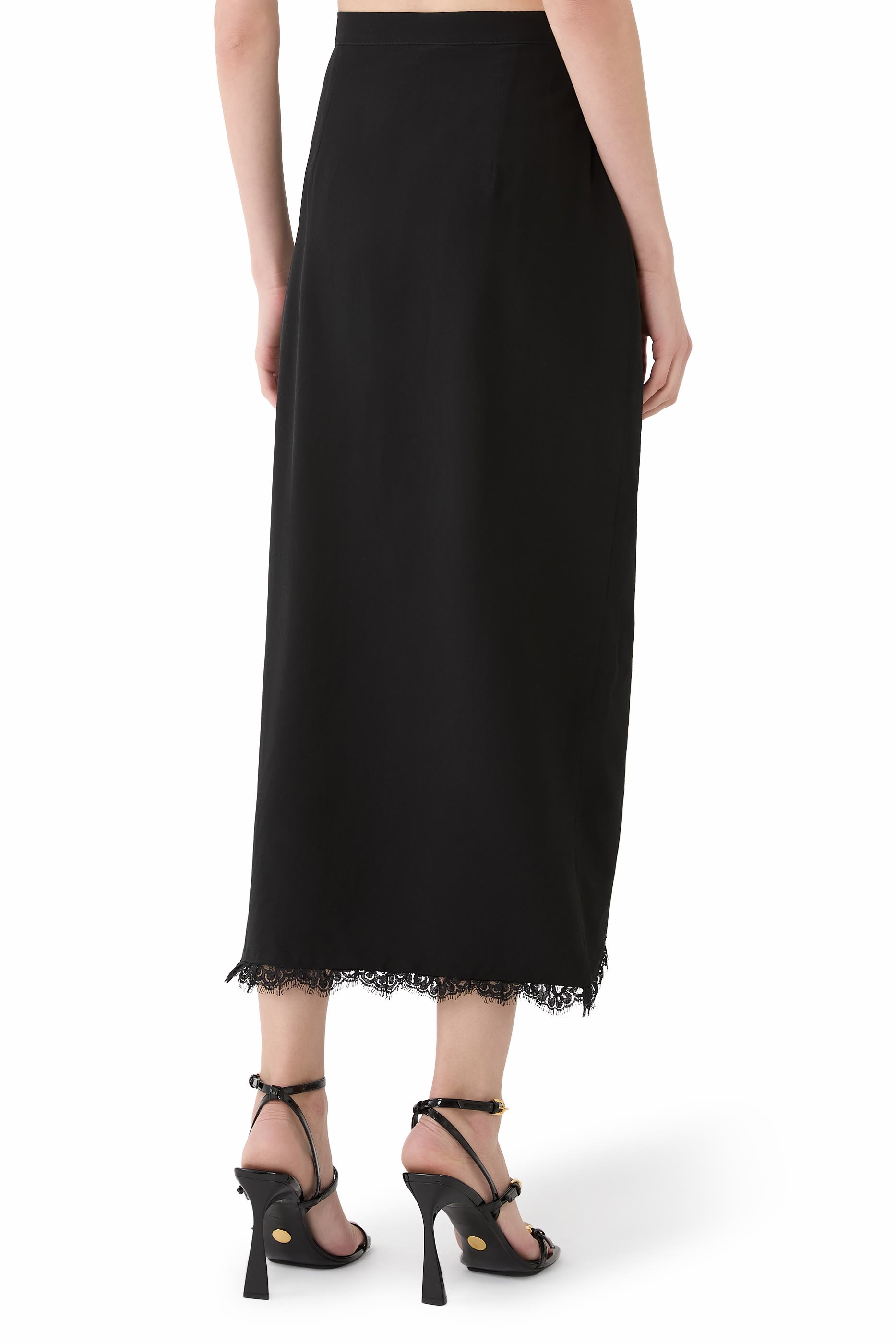 Midi Skirt With Ruffles