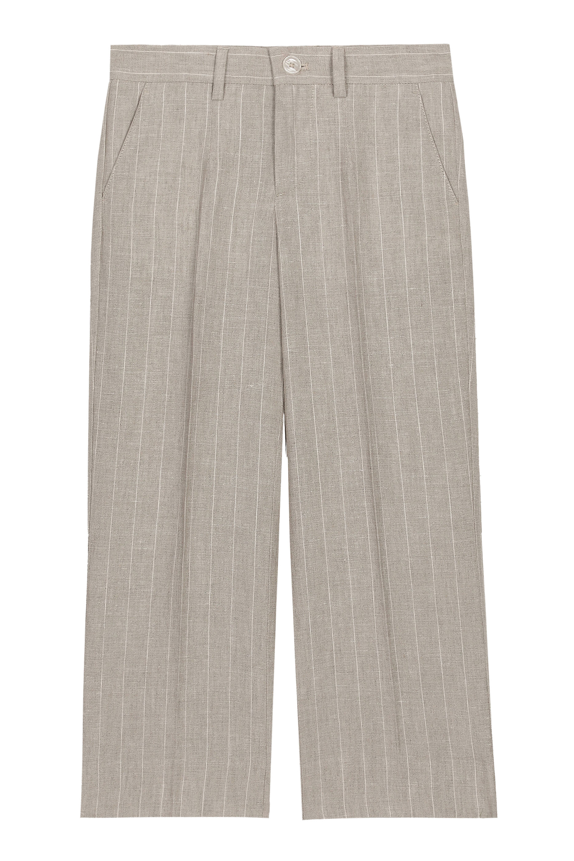 Kids Classic Pinstripe Linen Pants