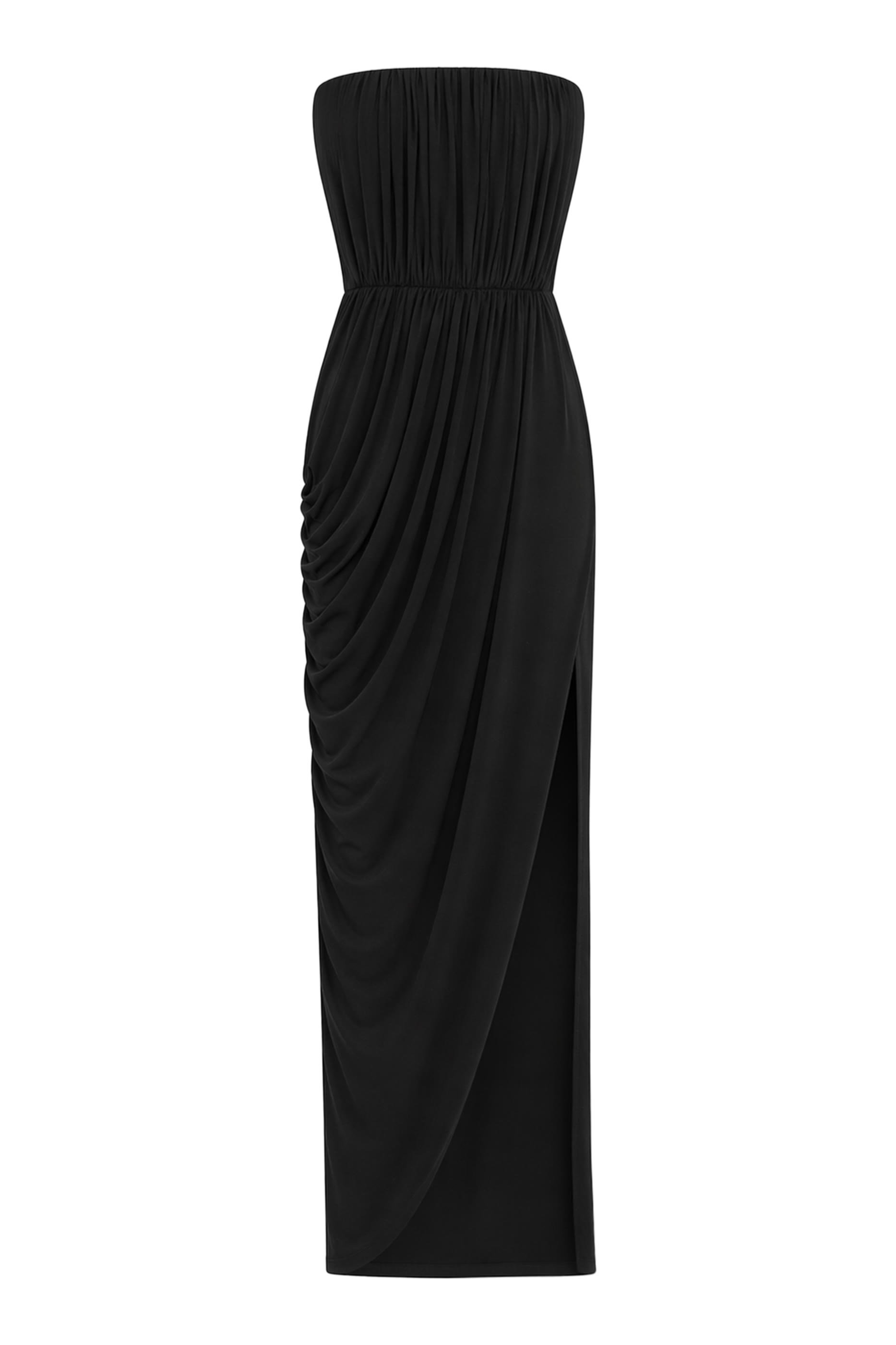 Crepe Jersey Square Neck Gown
