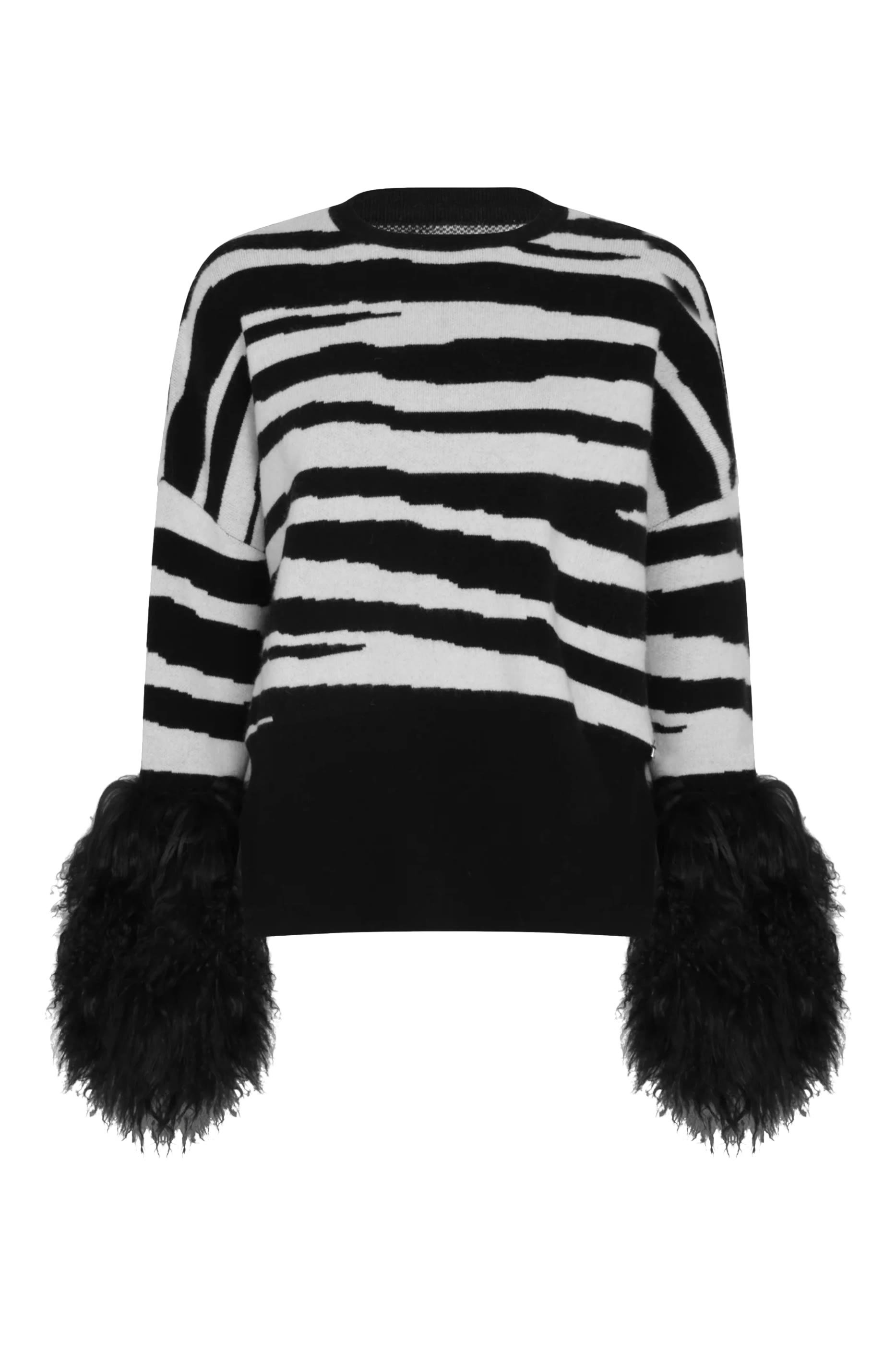 The Shearling Cuff Sweater 
