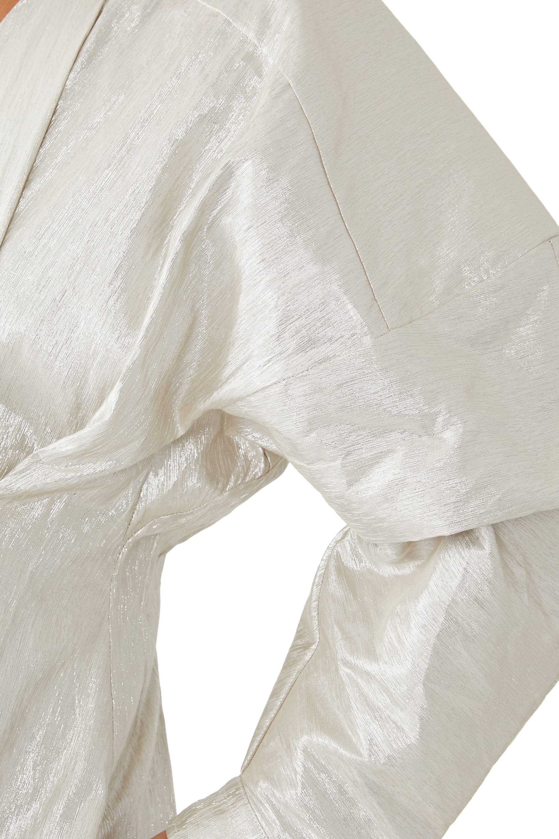 Honesty Opens Metallic Linen-Blend Maxi Dress