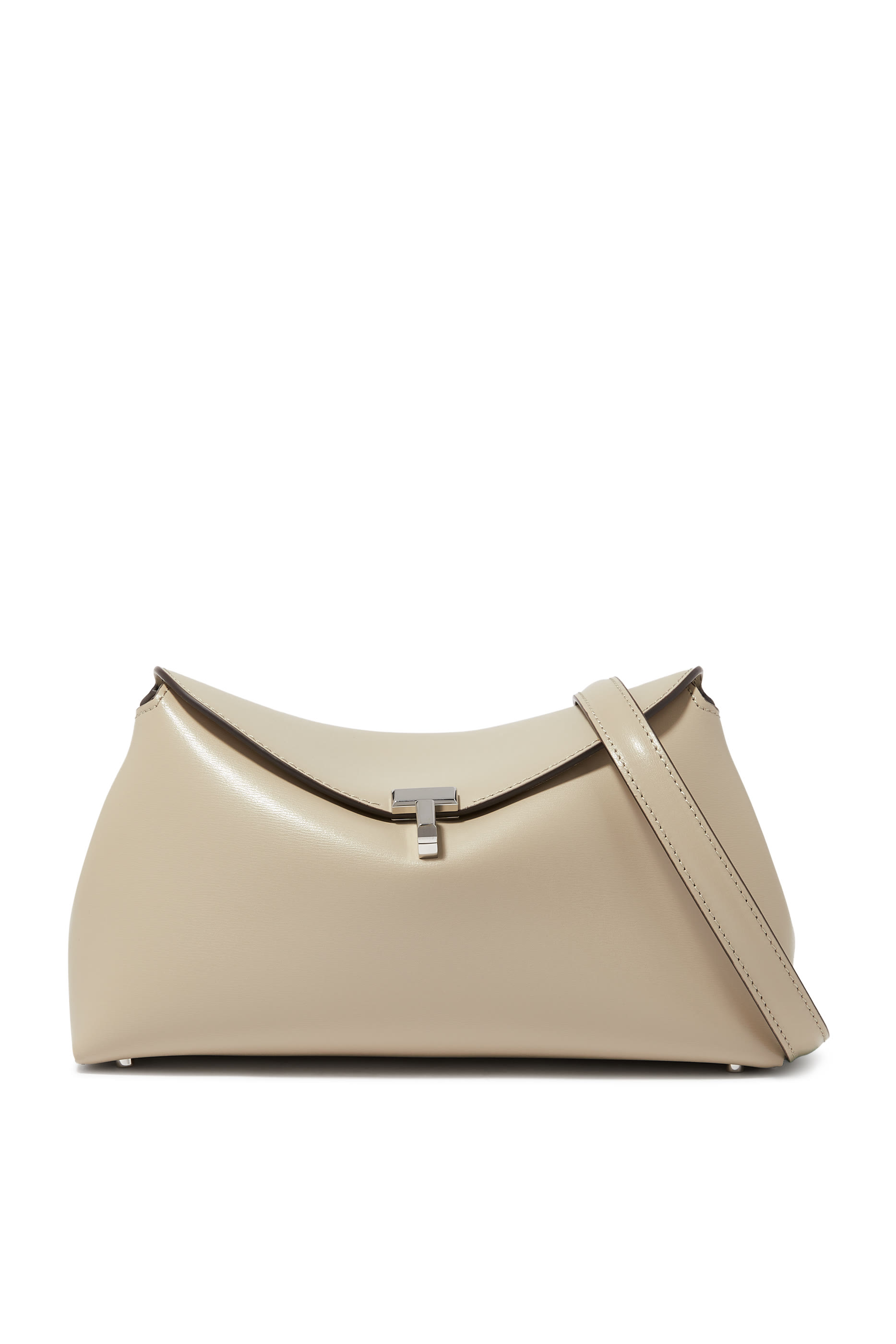 T-Lock Leather Clutch