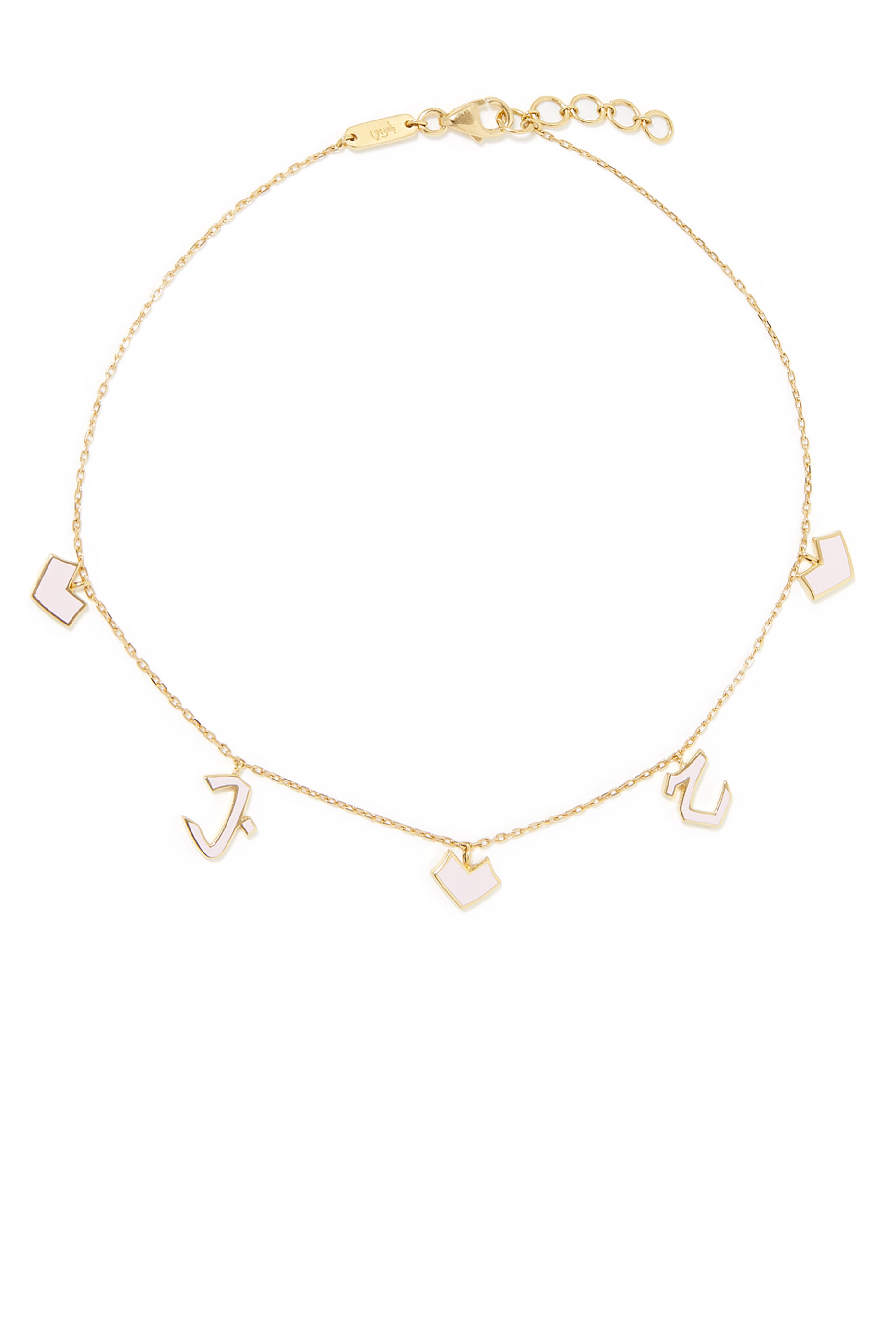Mina Charm Anklet, 18k Yellow Gold