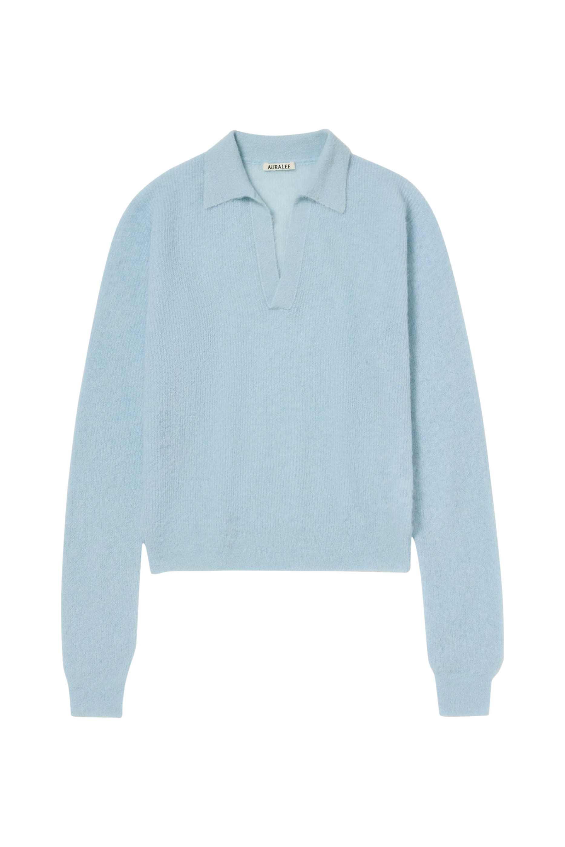 Baby Suri Alpaca Sheer Knit Skipper Polo