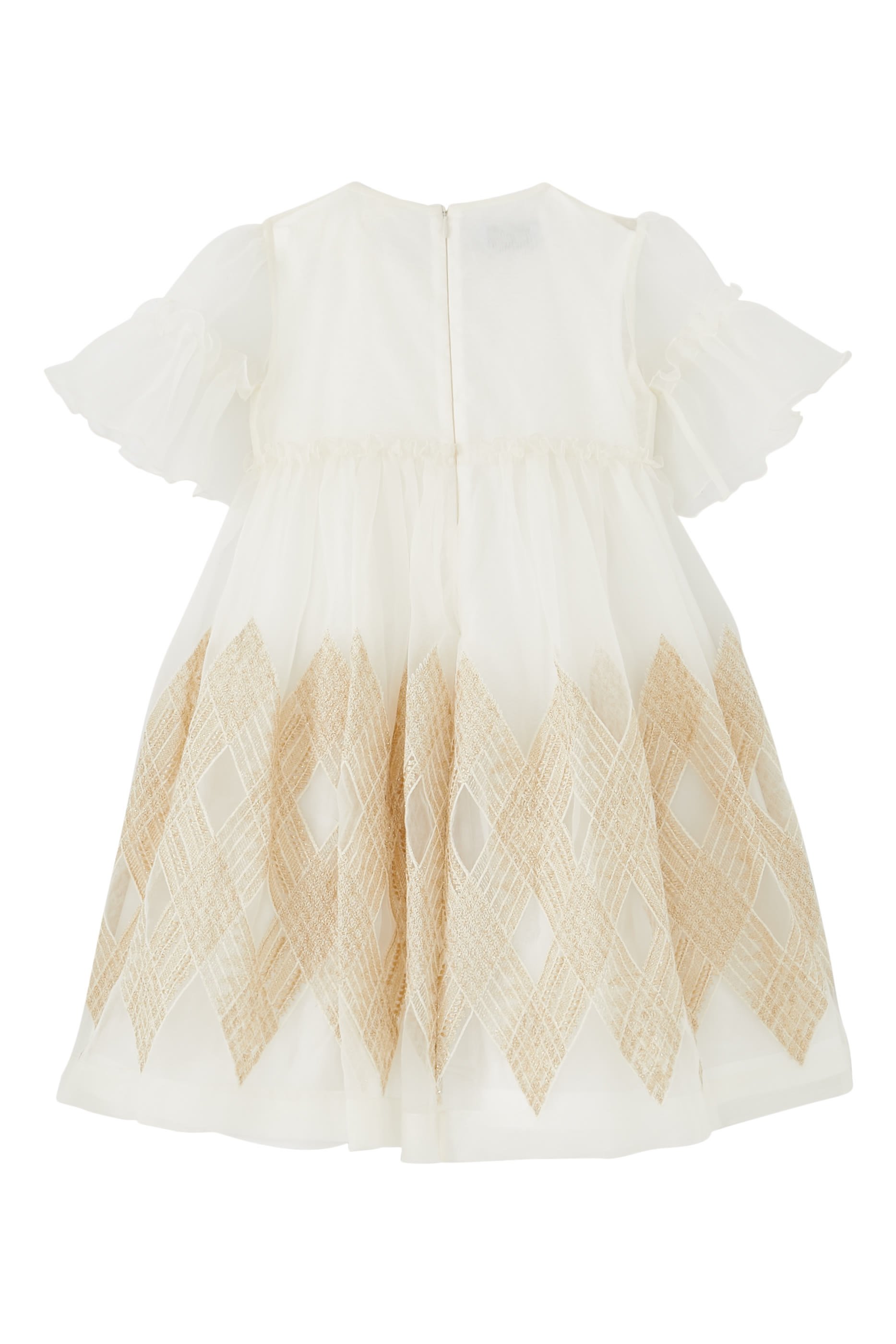 Kids Embroidered Organza Dress