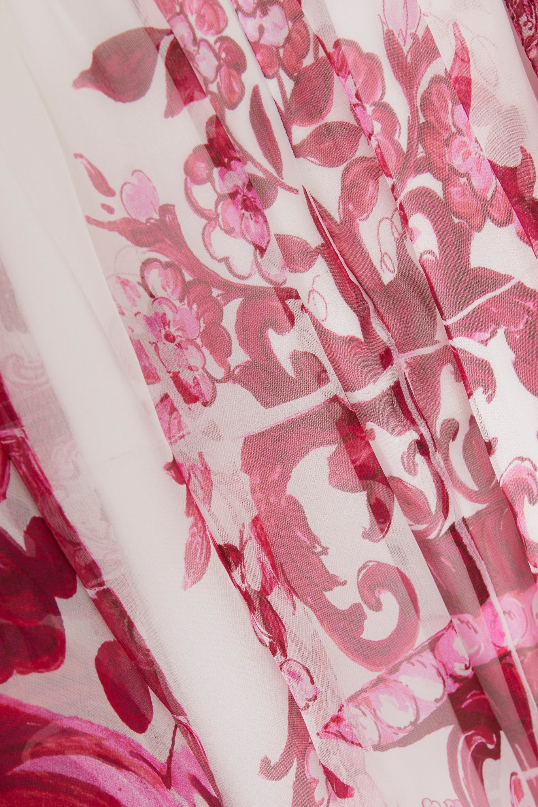 Kids Majolica-Print Silk Chiffon Dress