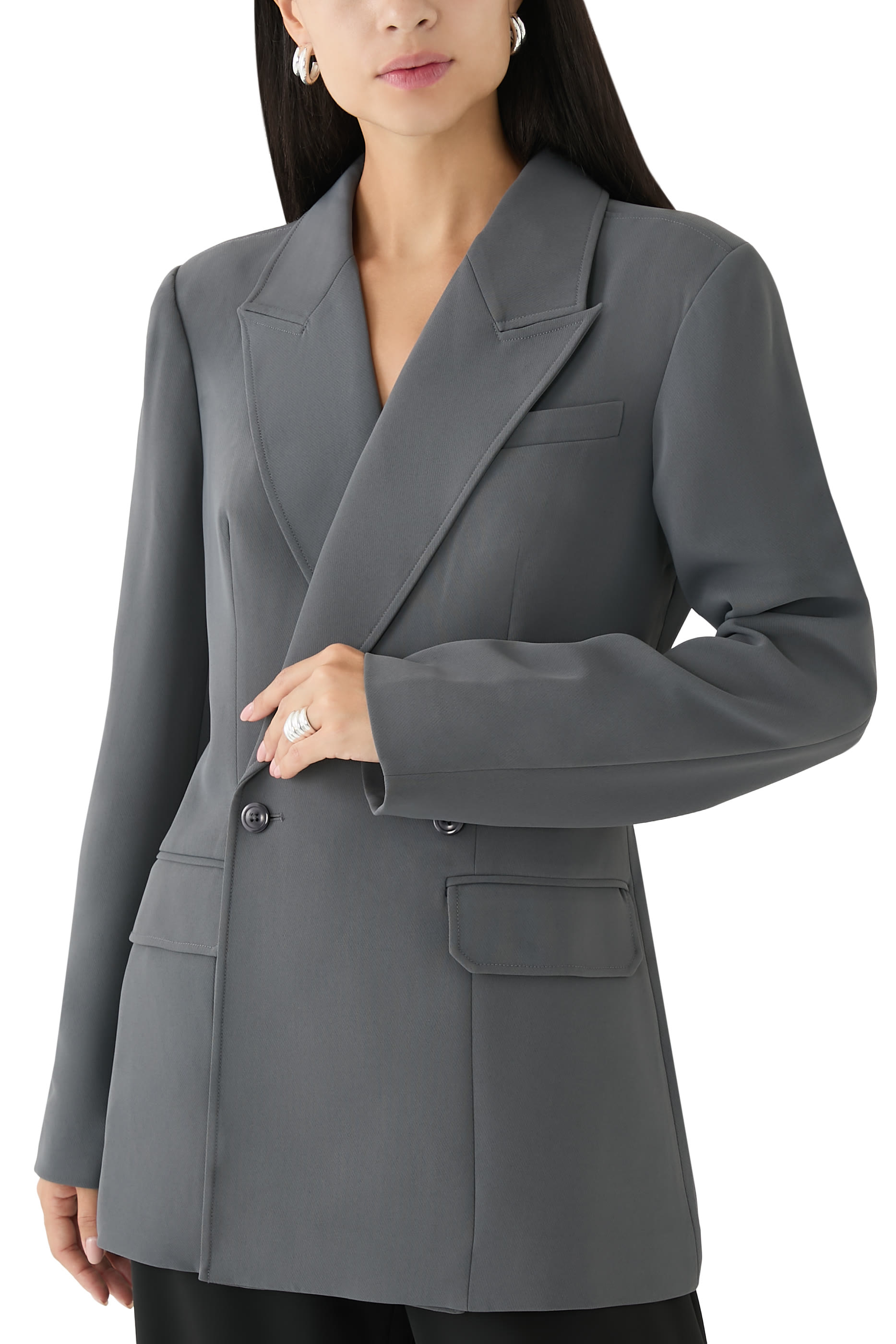 Luxe Suiting Cinched Blazer