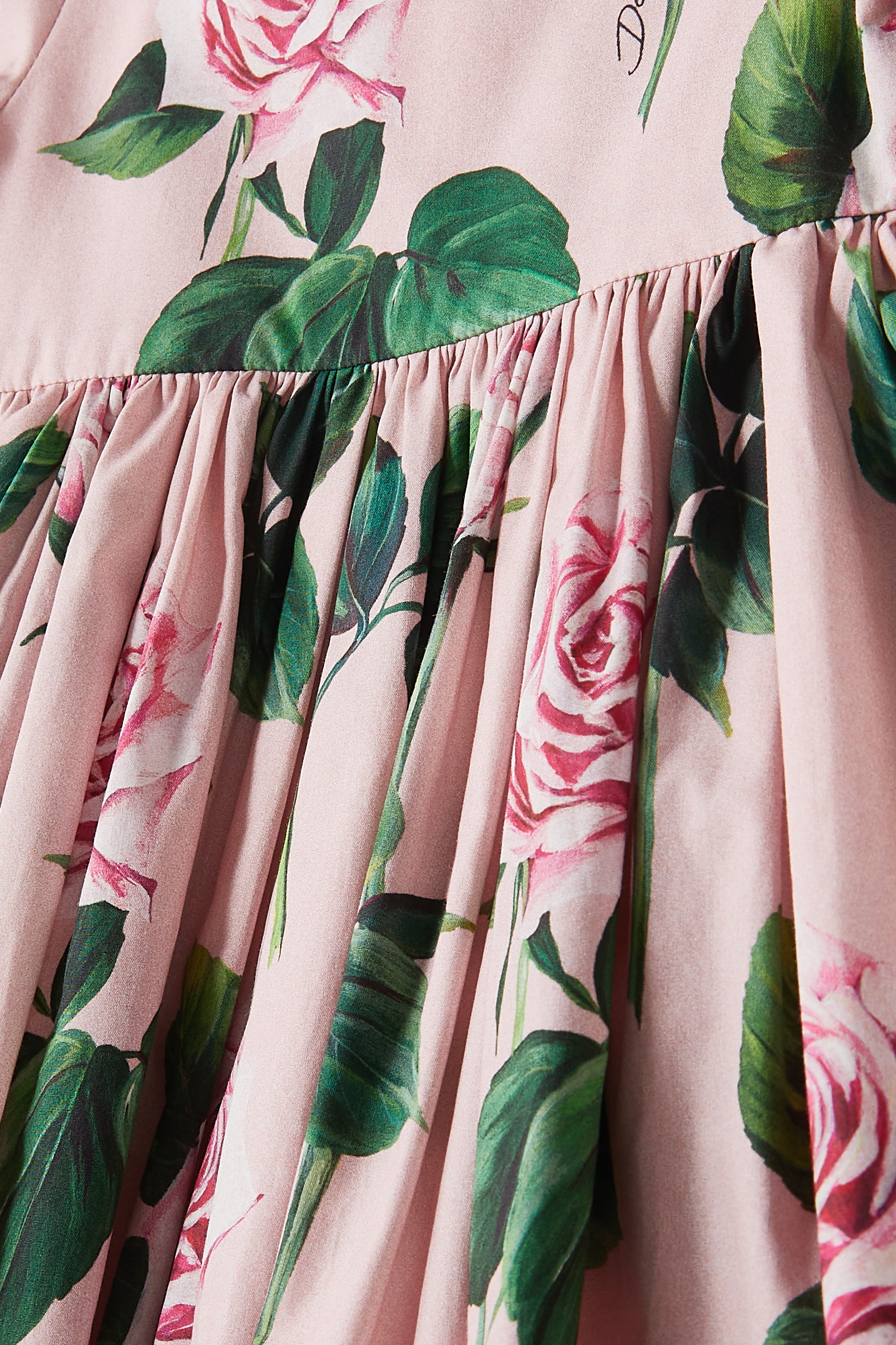 Kids Rose Print Poplin Dress