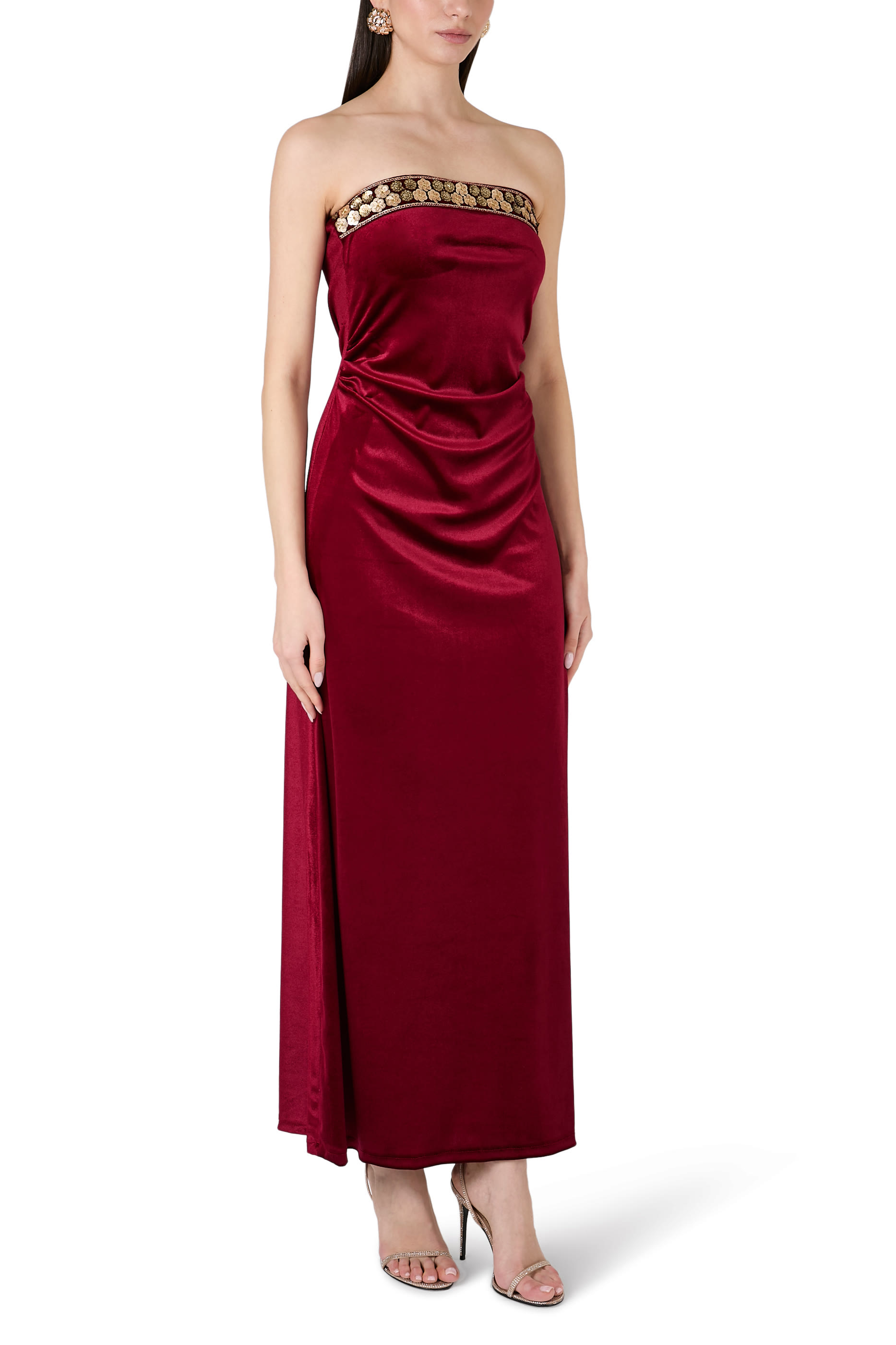 Velvet Blossom Strapless Dress and Jacket 