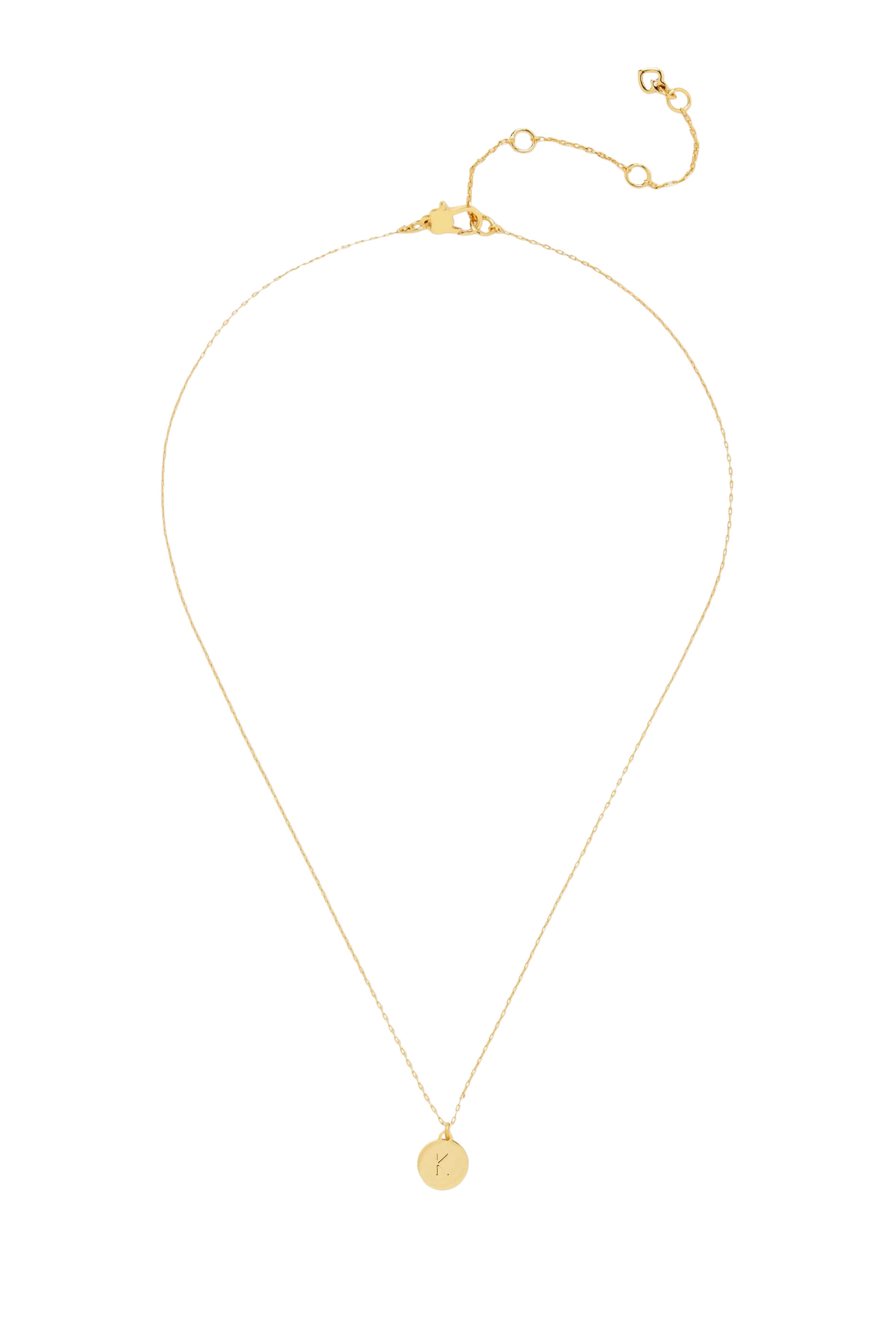 Initial Mini Pendant, Plated Metal