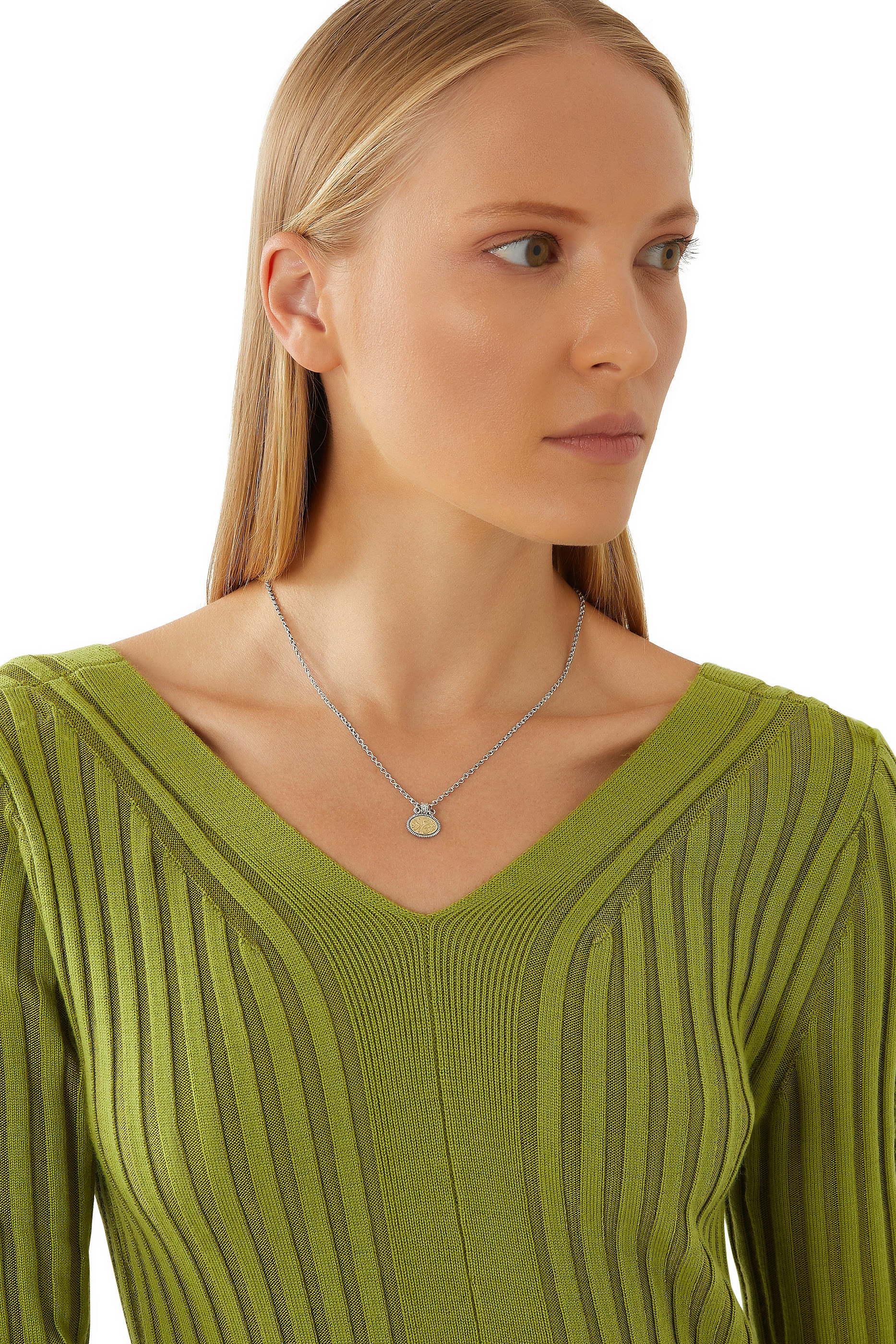 Chain of Happiness Necklace, 18k Gold, Sterling Silver & Pink Tourmaline