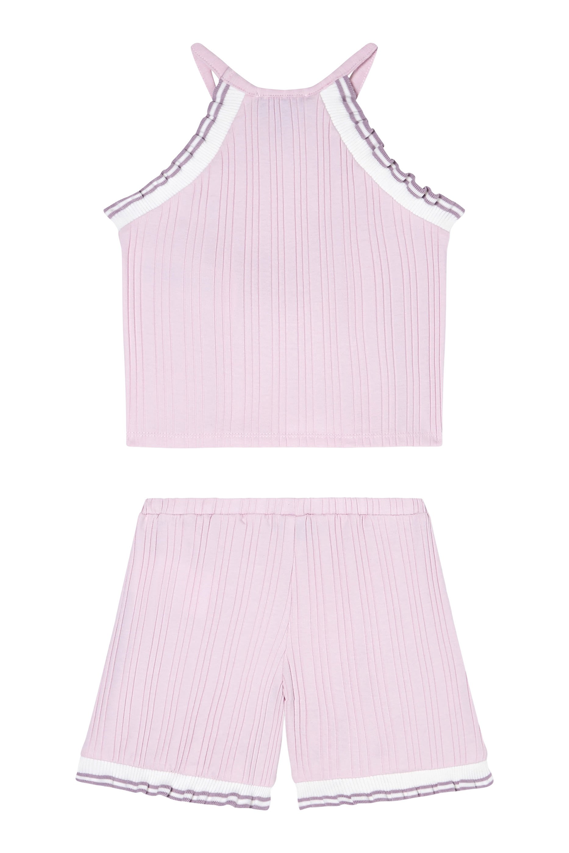 Kids Ribbed Knit Top & Shorts Set