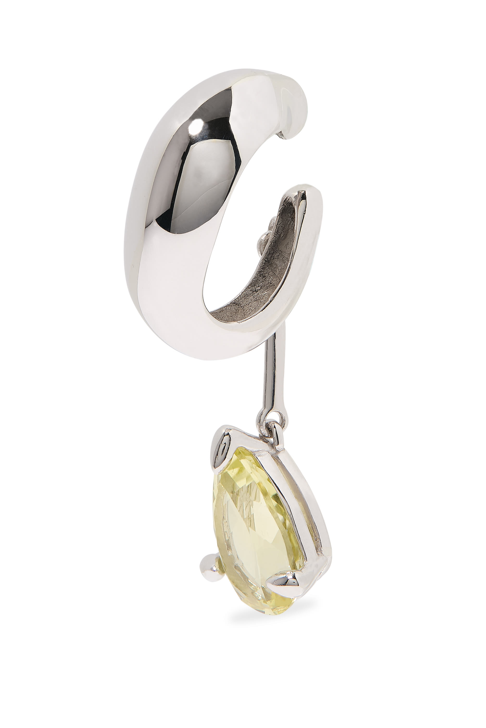 Lemon Quartz Drop Alien Single Ear Cuff