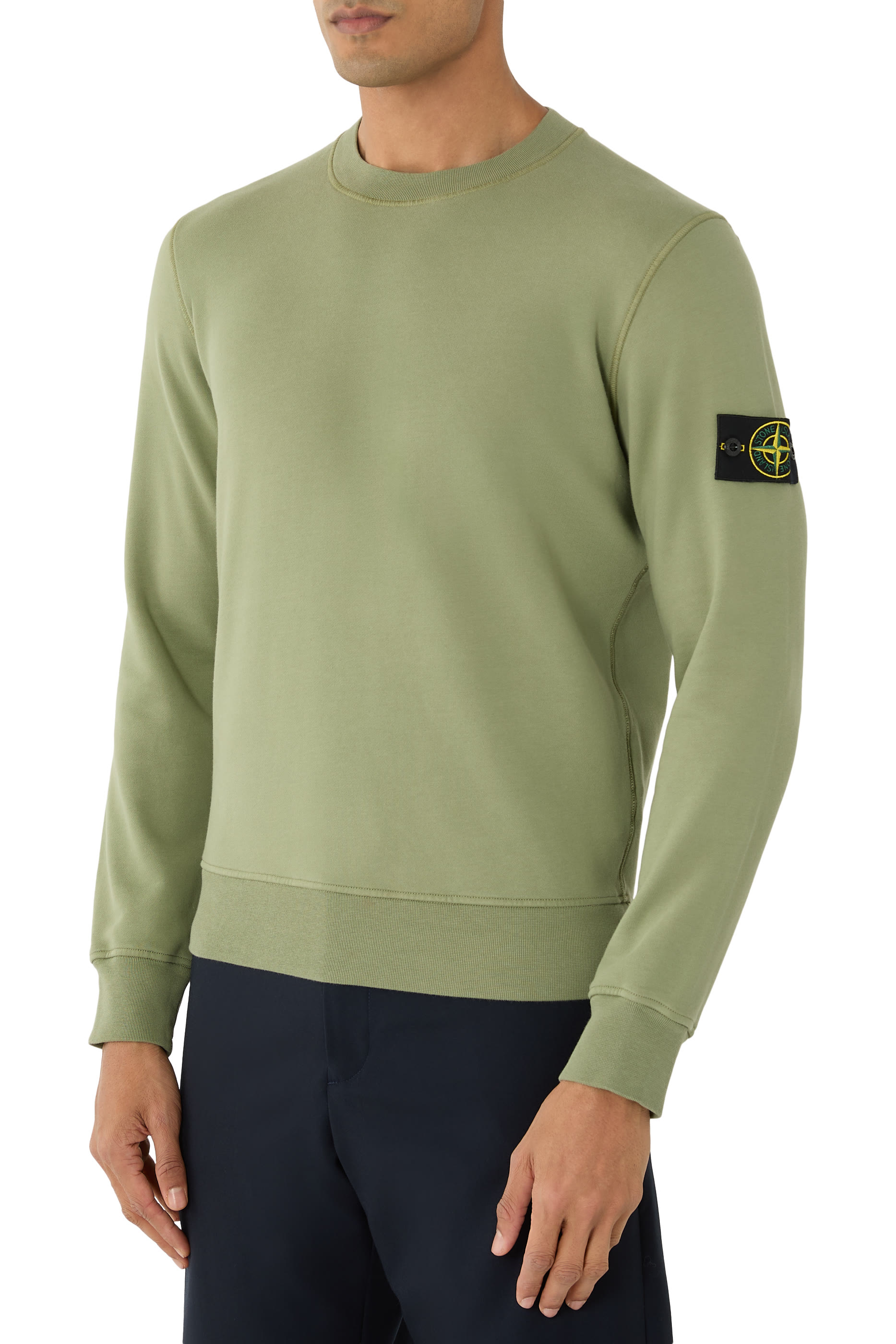 Compass Logo Patch Organic Cotton Sweatshirt