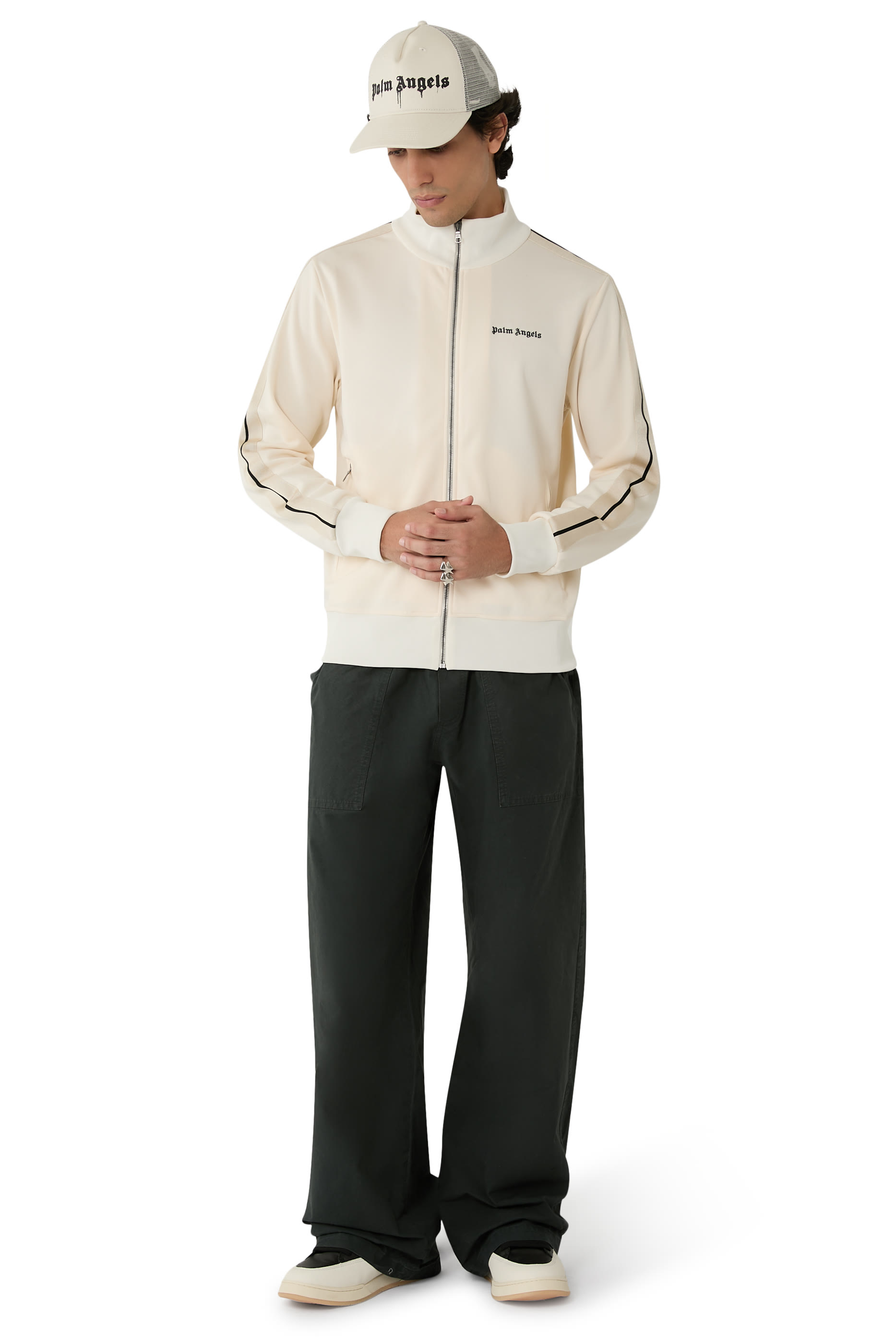 Stripe Zip-Up Sweatshirt