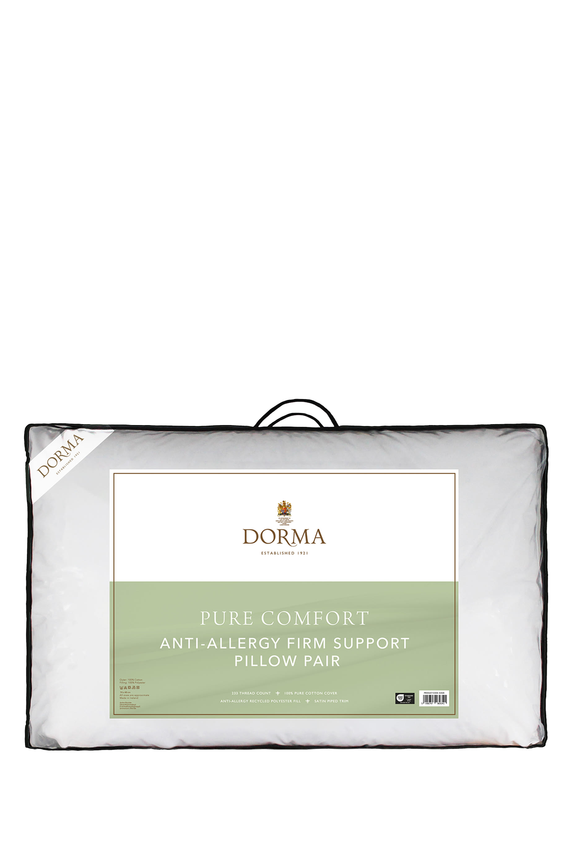 Pure Comfort Anti-Allergy Firm Support Pillow - Set of 2