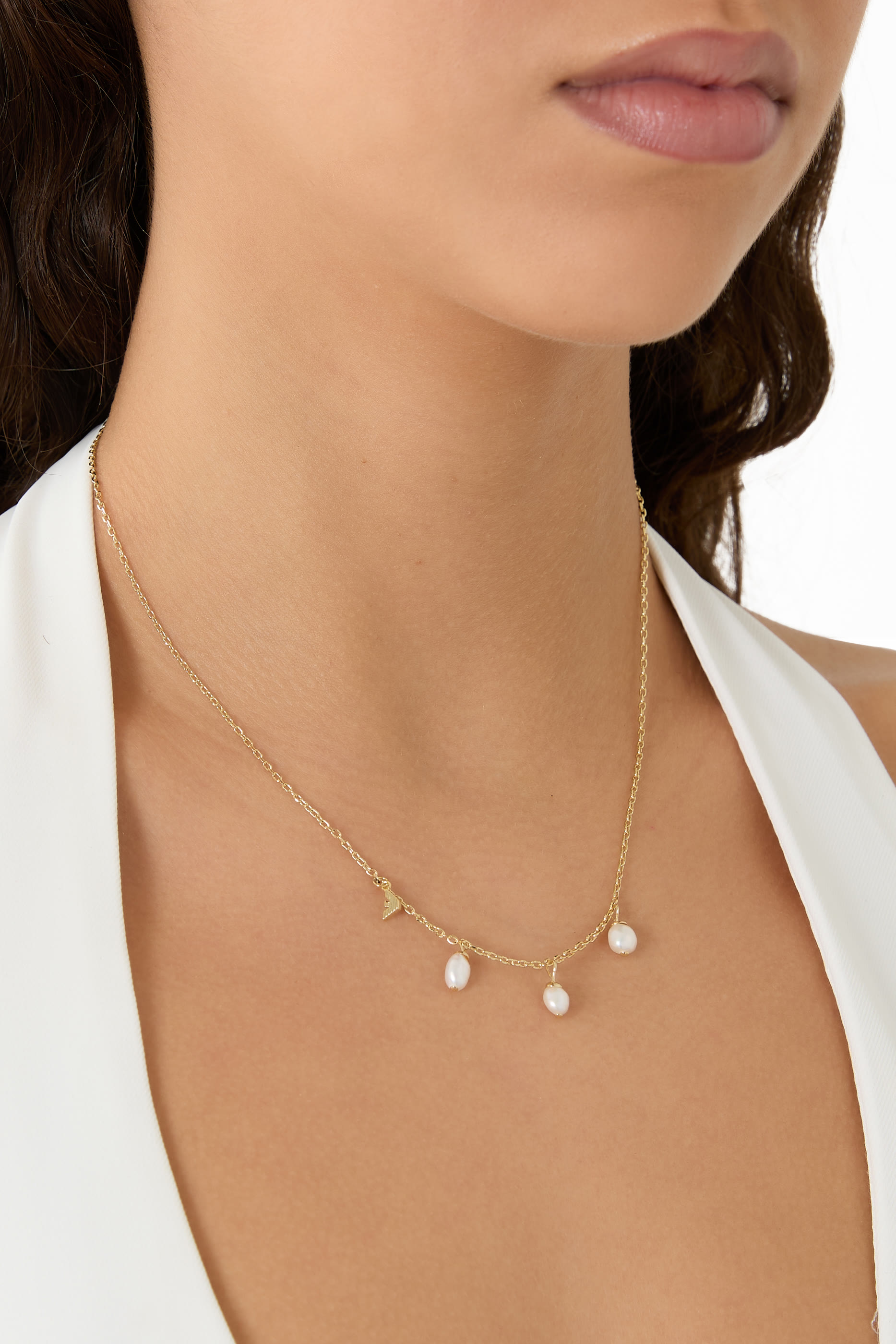 Station Necklace, Brass