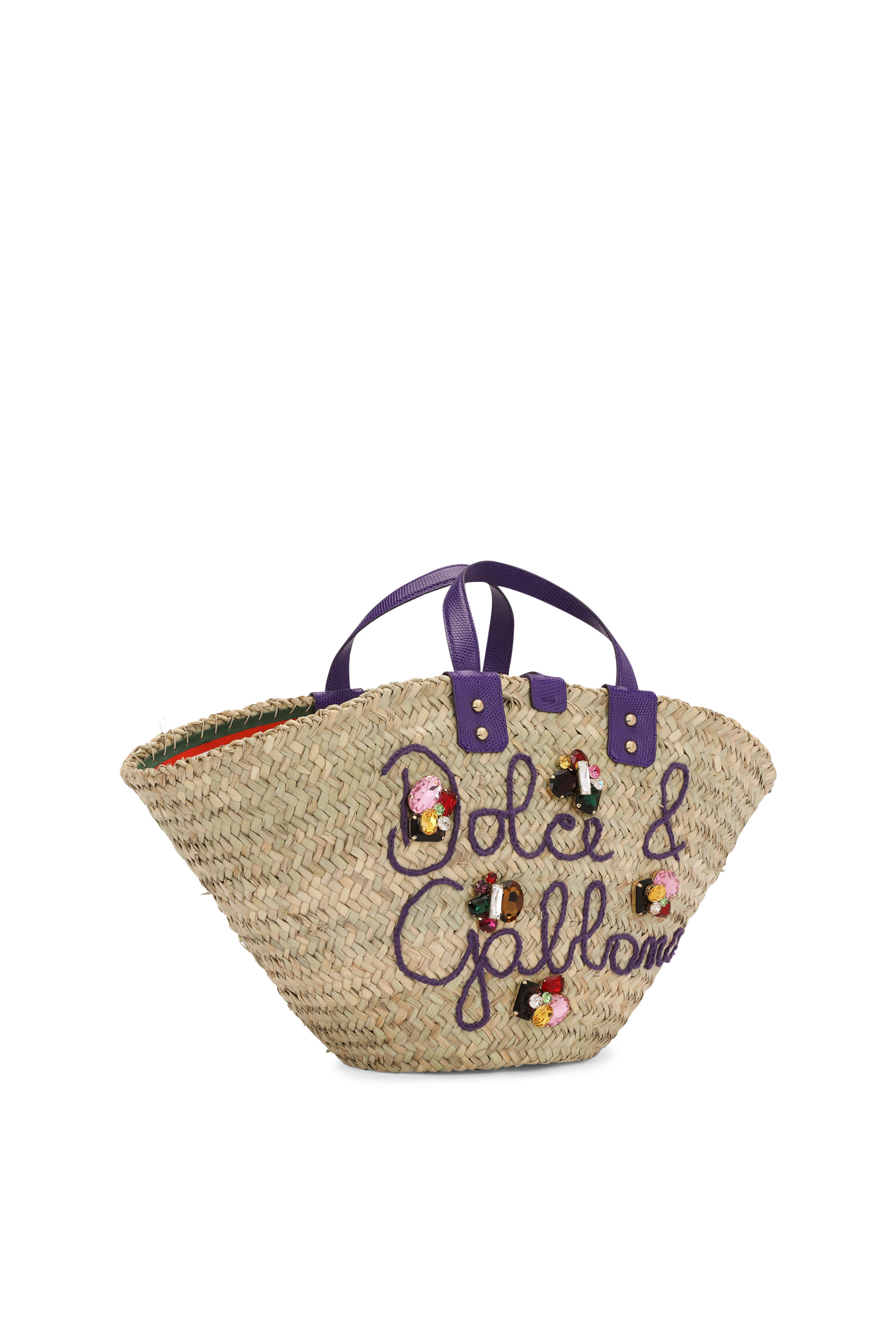 Straw Kendra Bag with Embroidery 