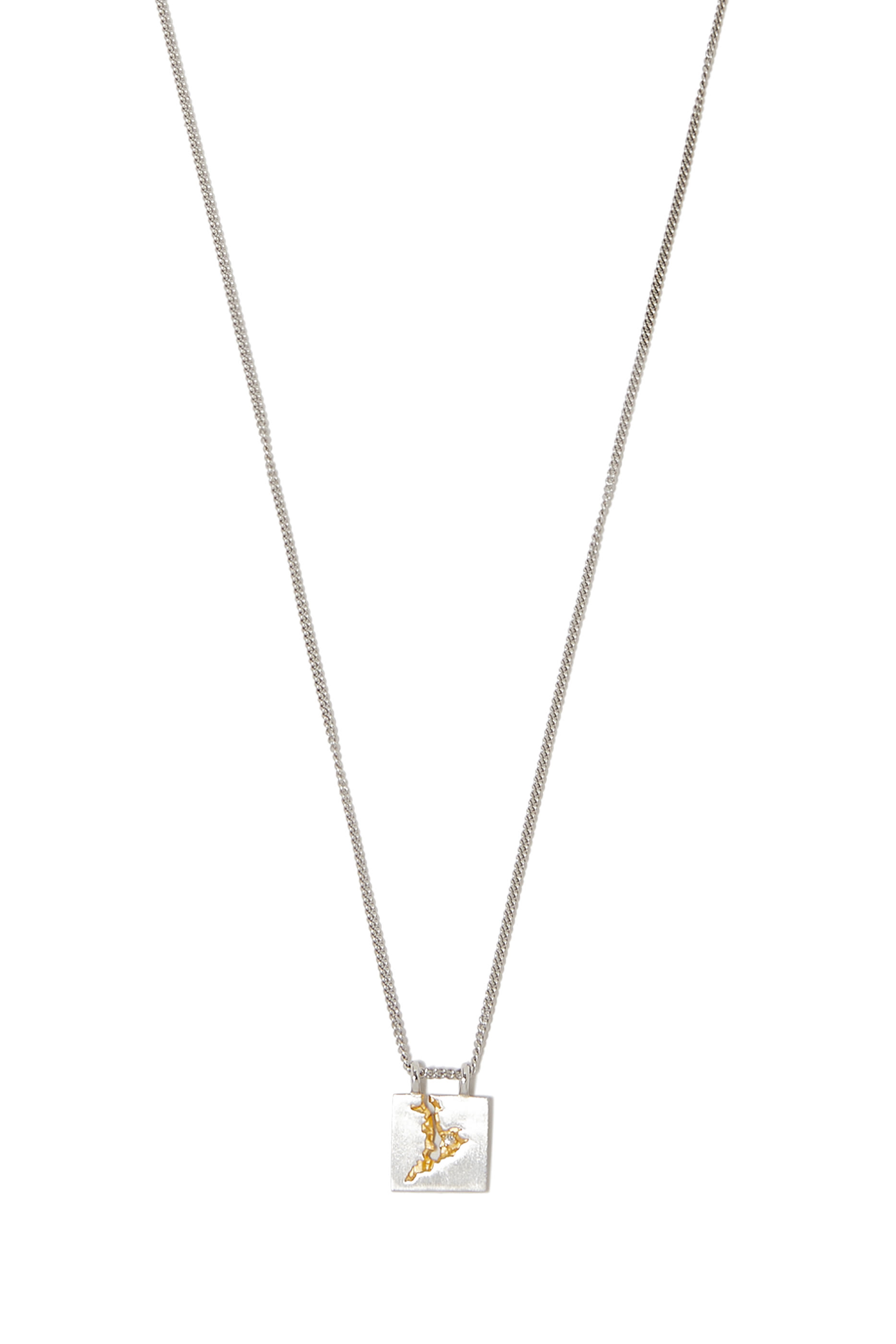 Mined Pendant, Sterling Silver