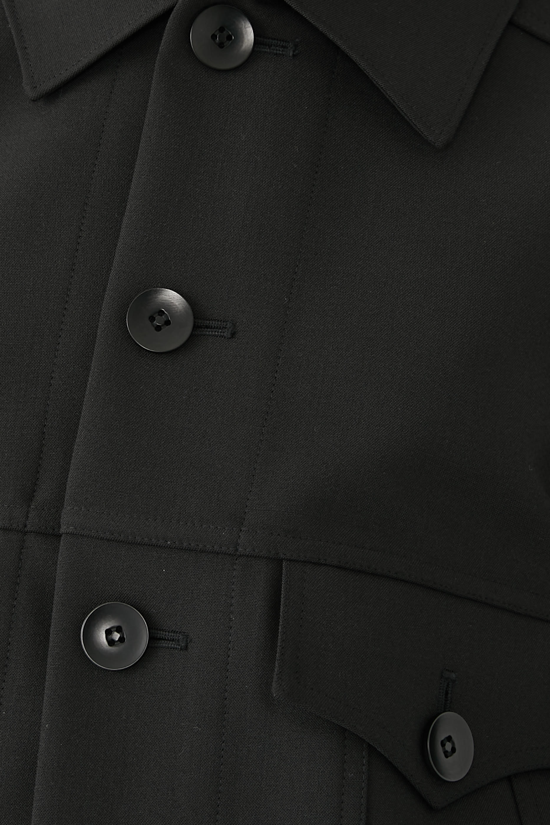 Double Faced Plainweave Cropped Jean Jacket