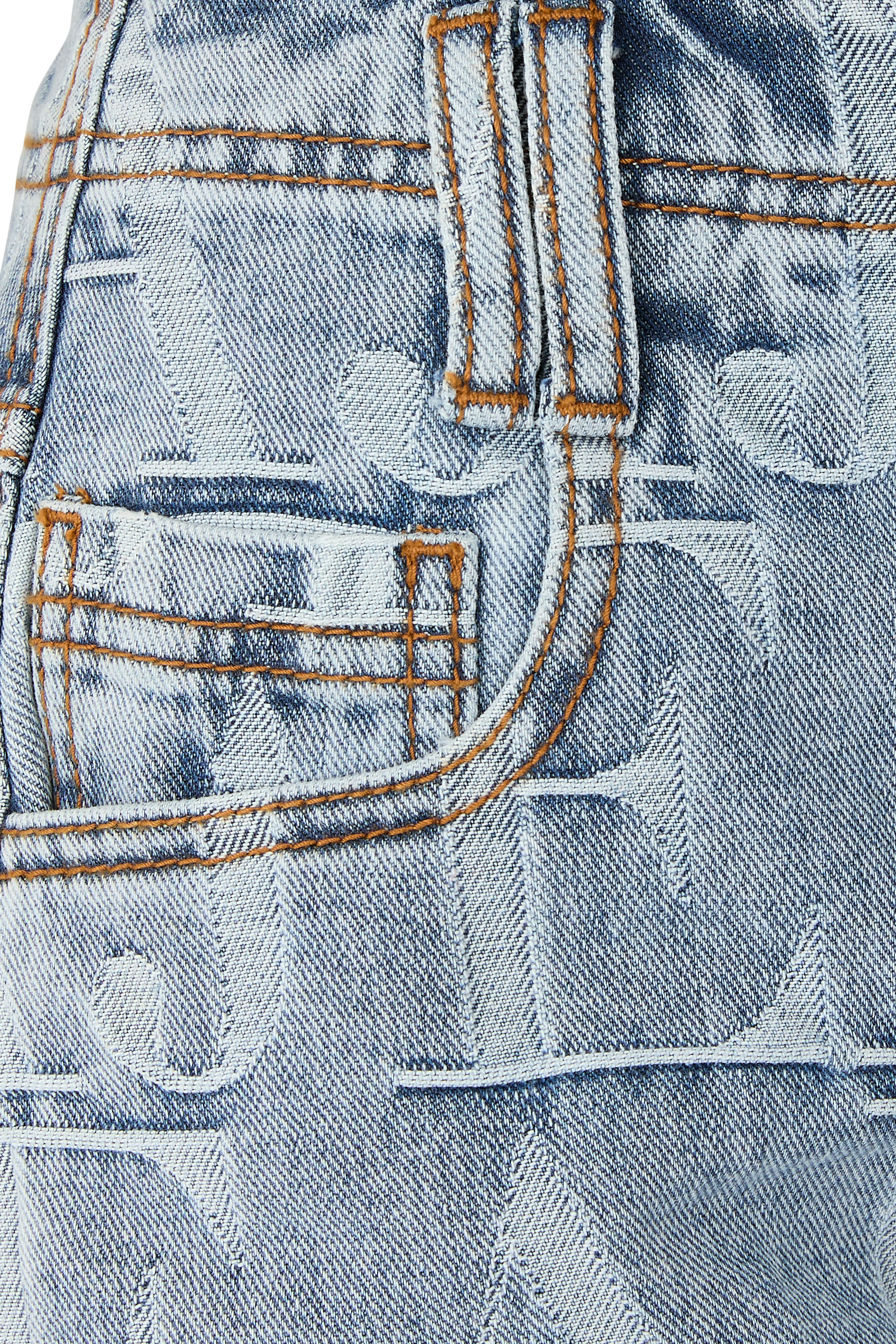 Nostalgia Jacquard Denim Shorts