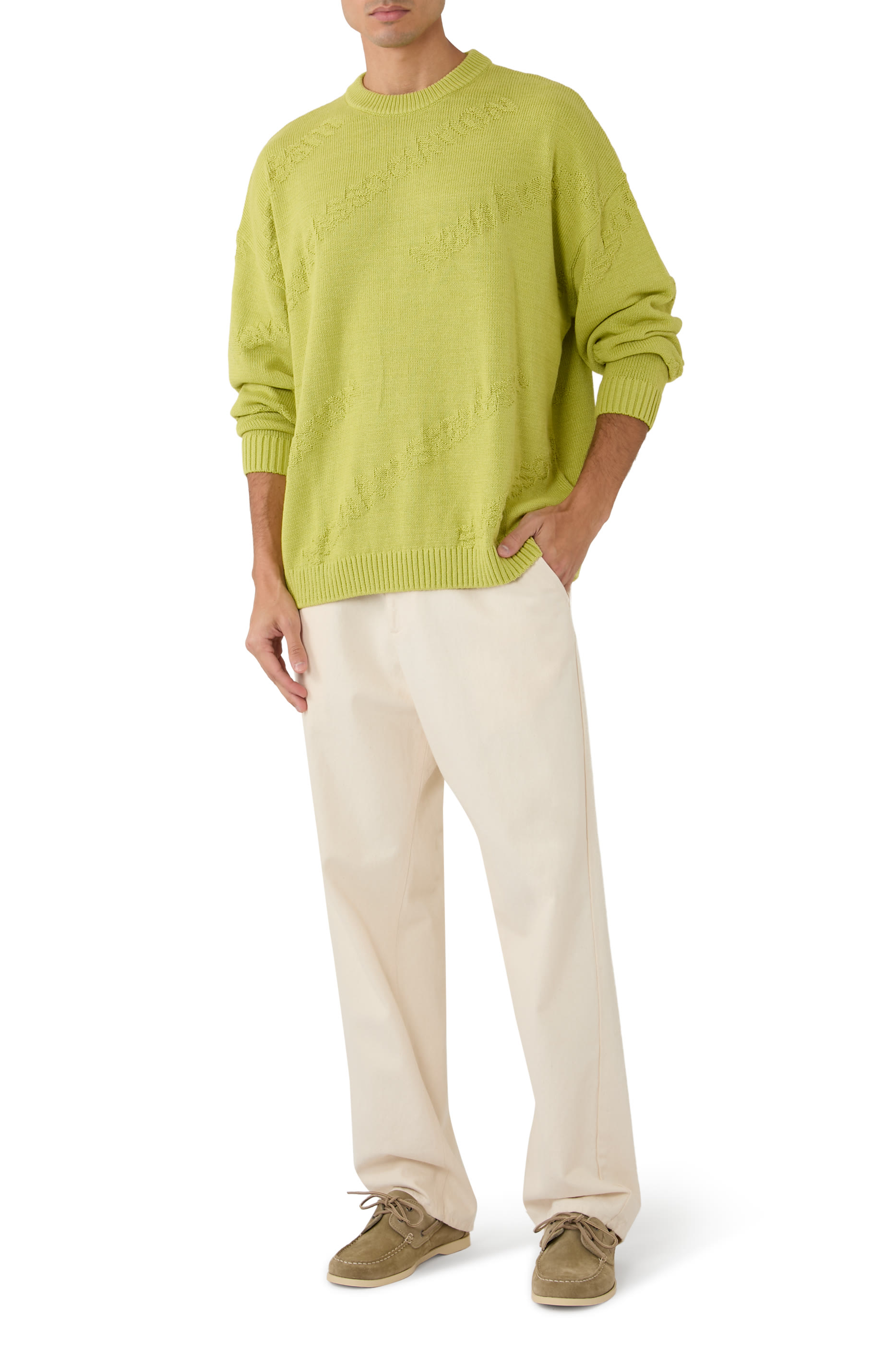 Logo Jacquard Knit Sweater