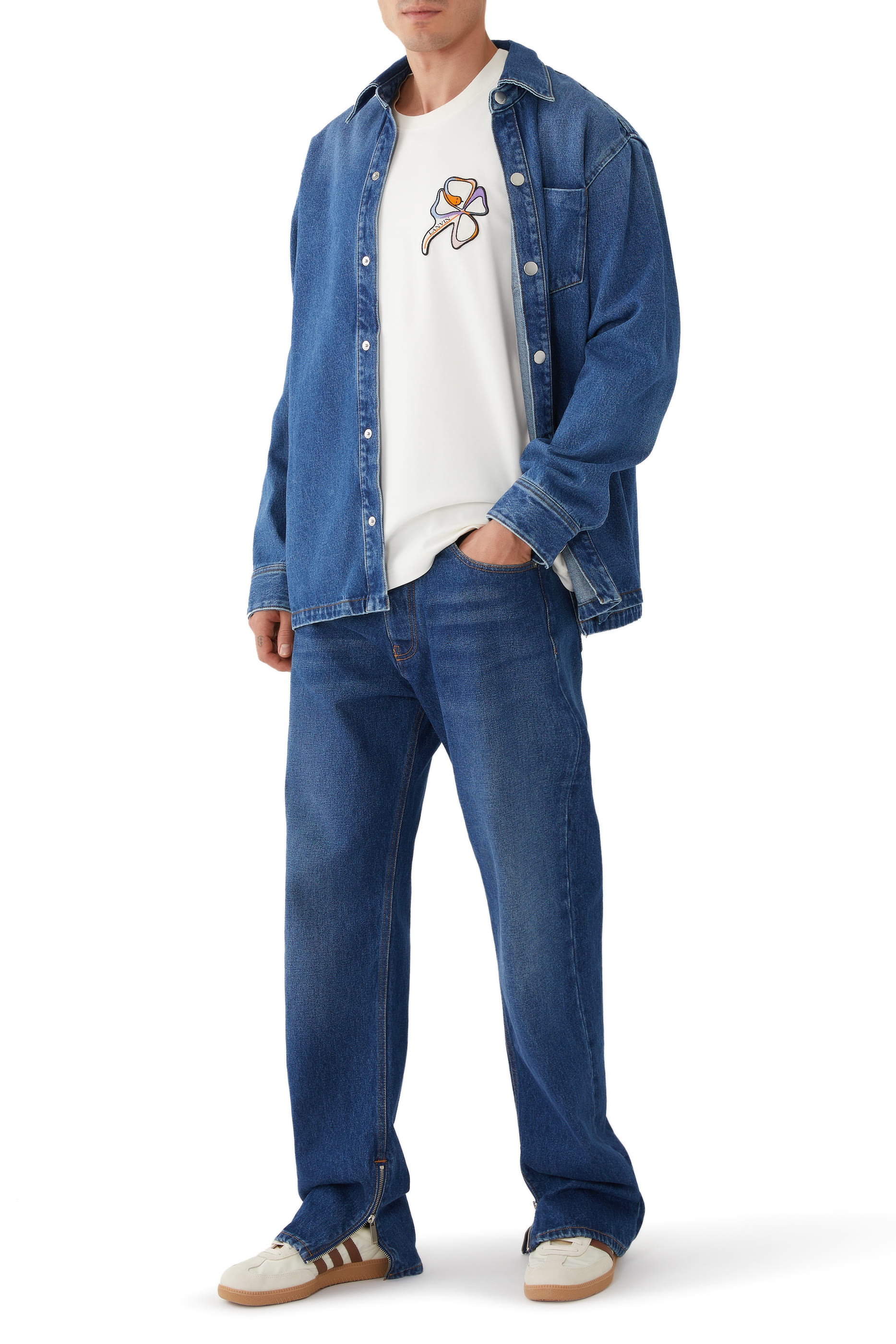 Four-Leaf Clover Snake Patch T-Shirt