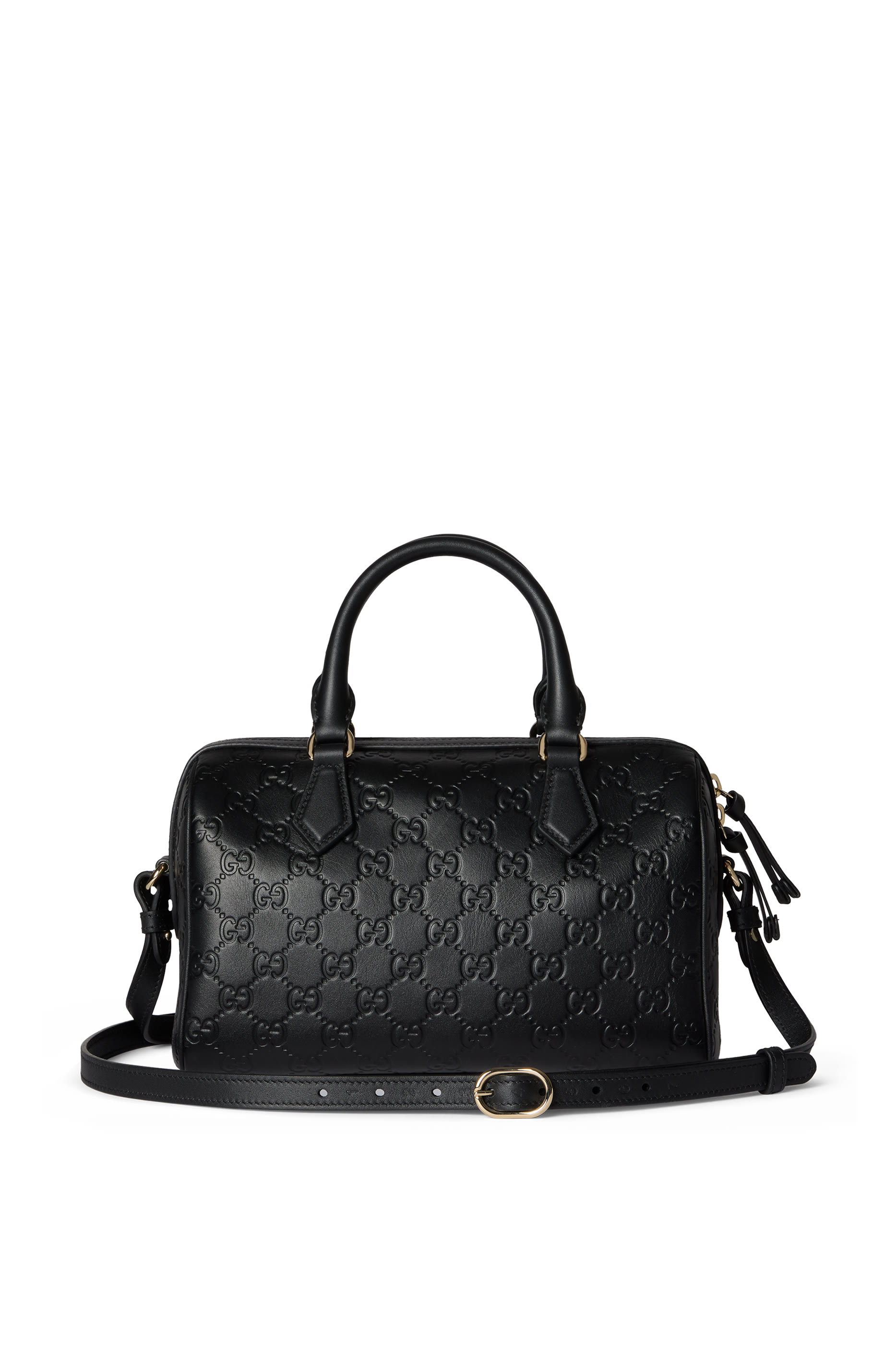 GG Emblem Medium Boston Bag 