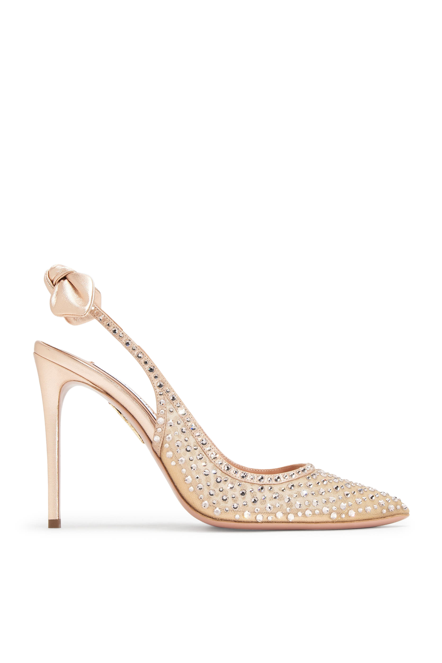 Bow Tie Crystal Tulle Pumps 105