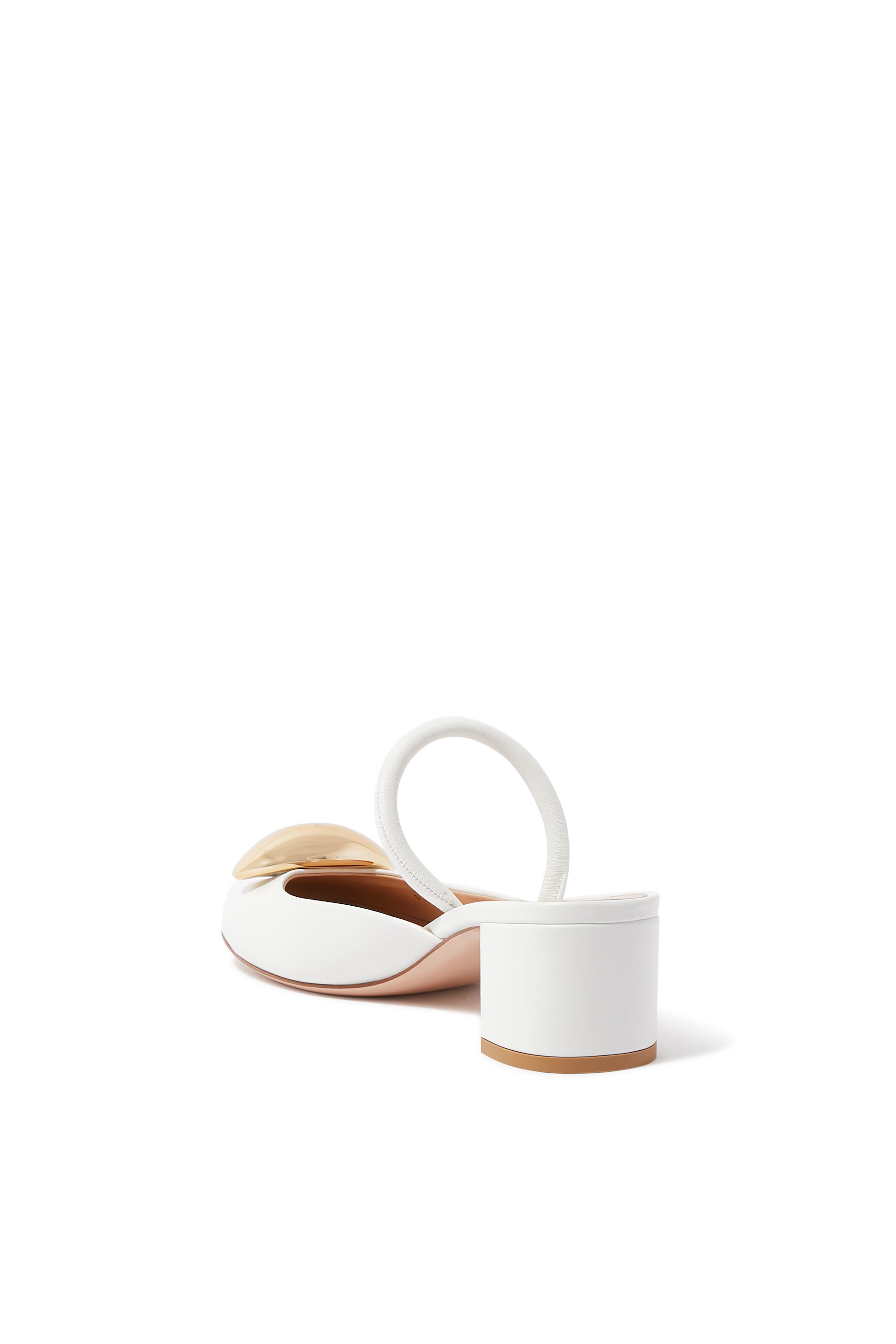 Sphera 45 Leather Block Heel Slingbacks