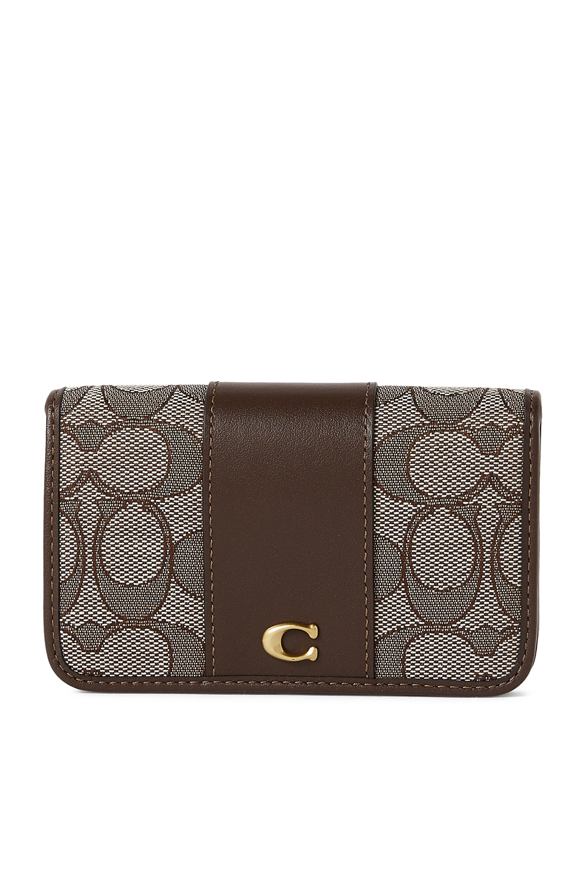 Essential Slim Card Case in Signature Jacquard