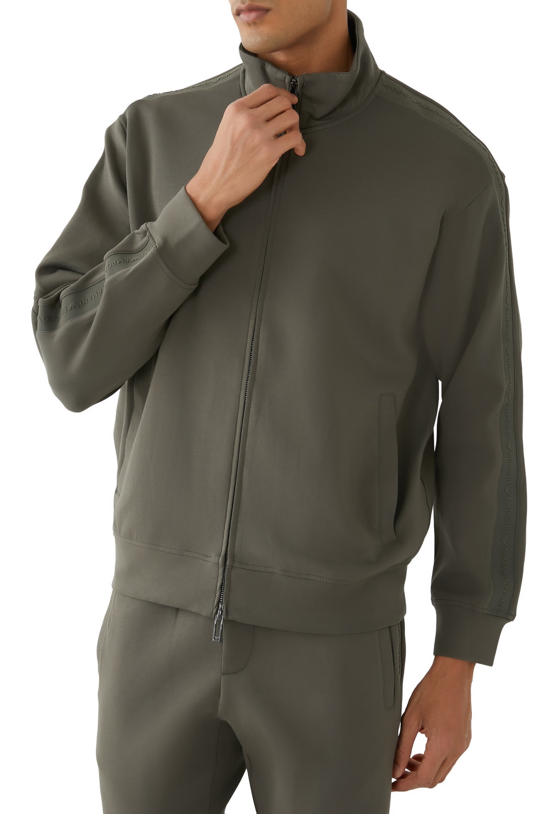 Jersey Zip-Up Sweatshirt