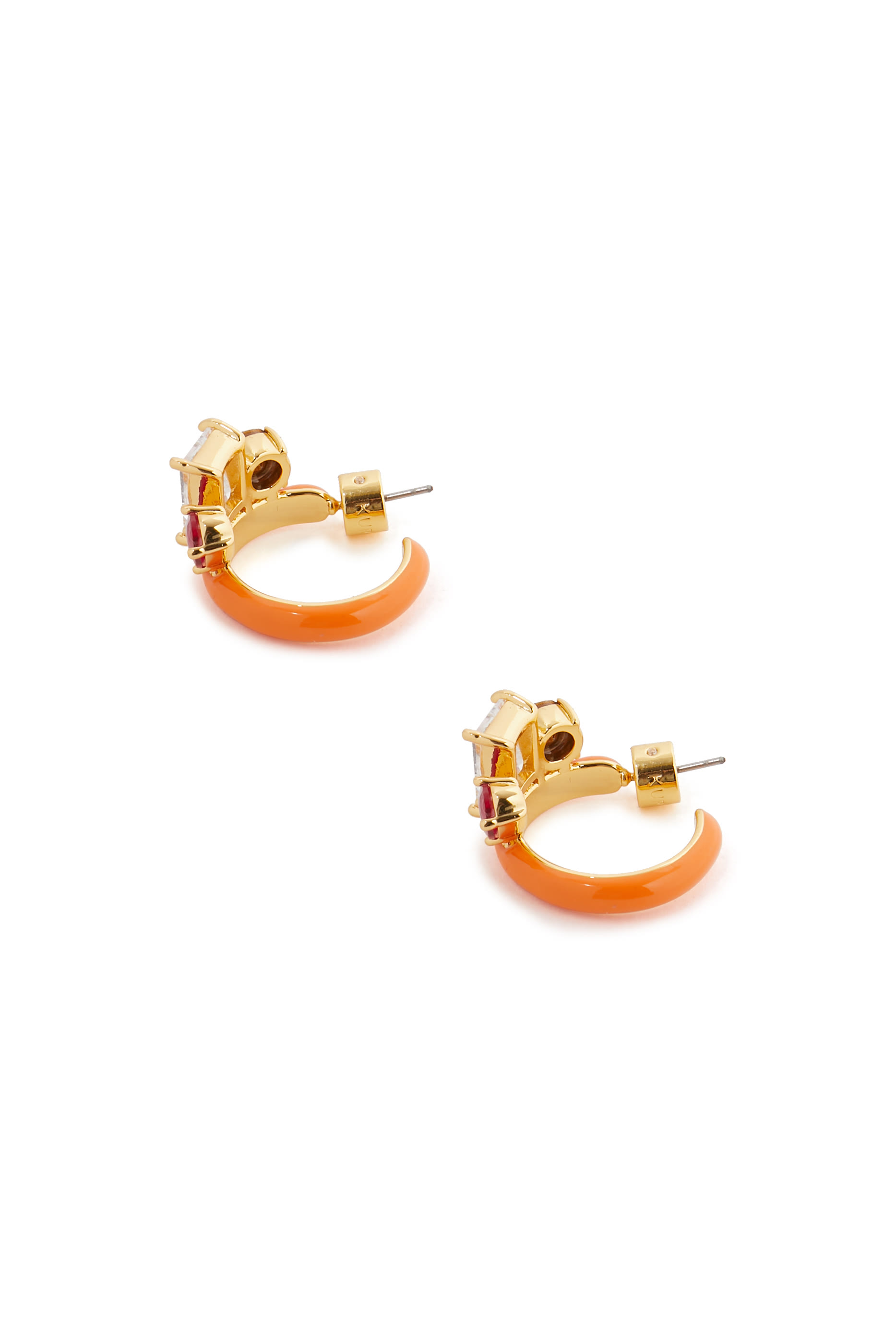 Enamel Huggie Earrings