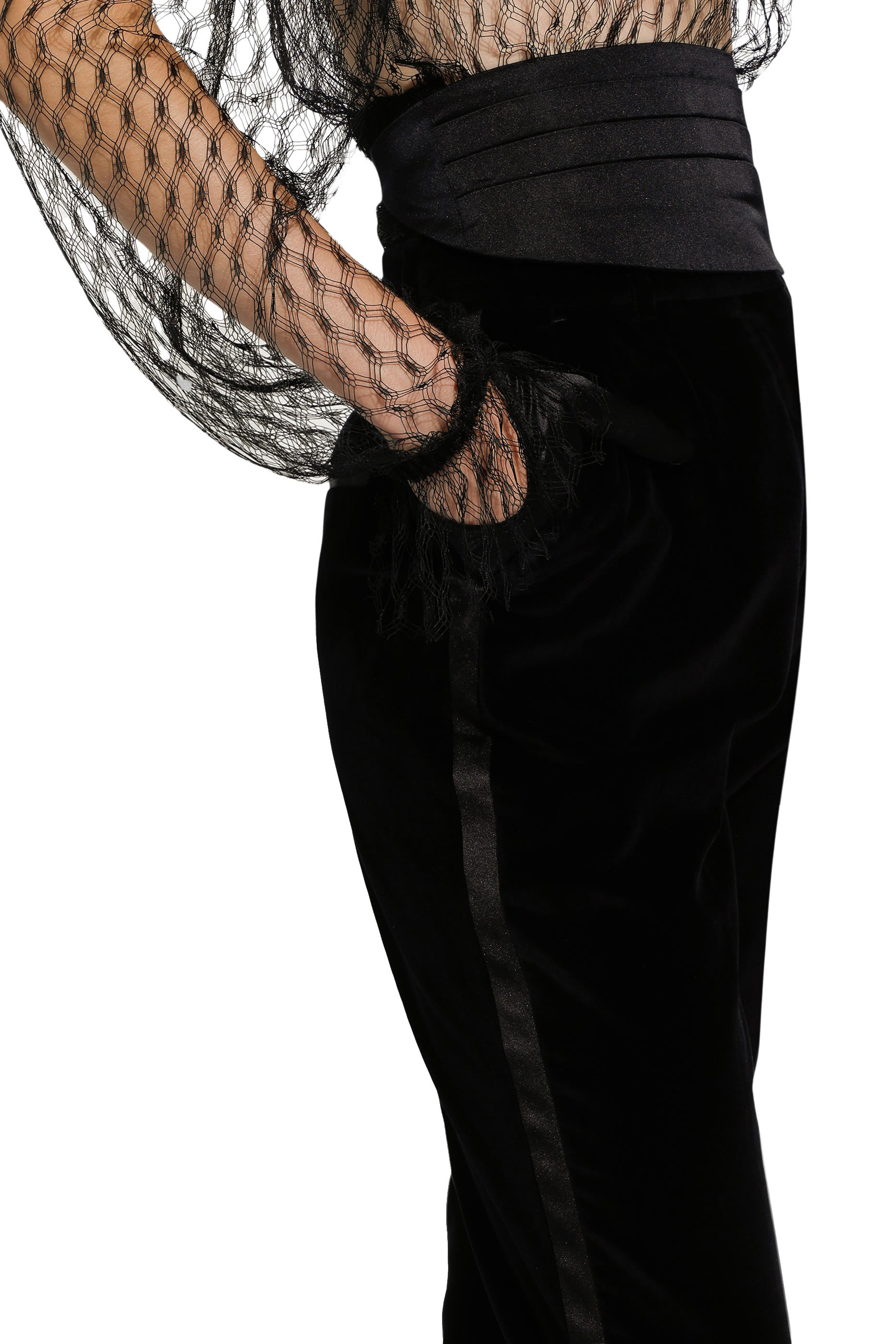 Tailored Velvet Tuxedo Pants