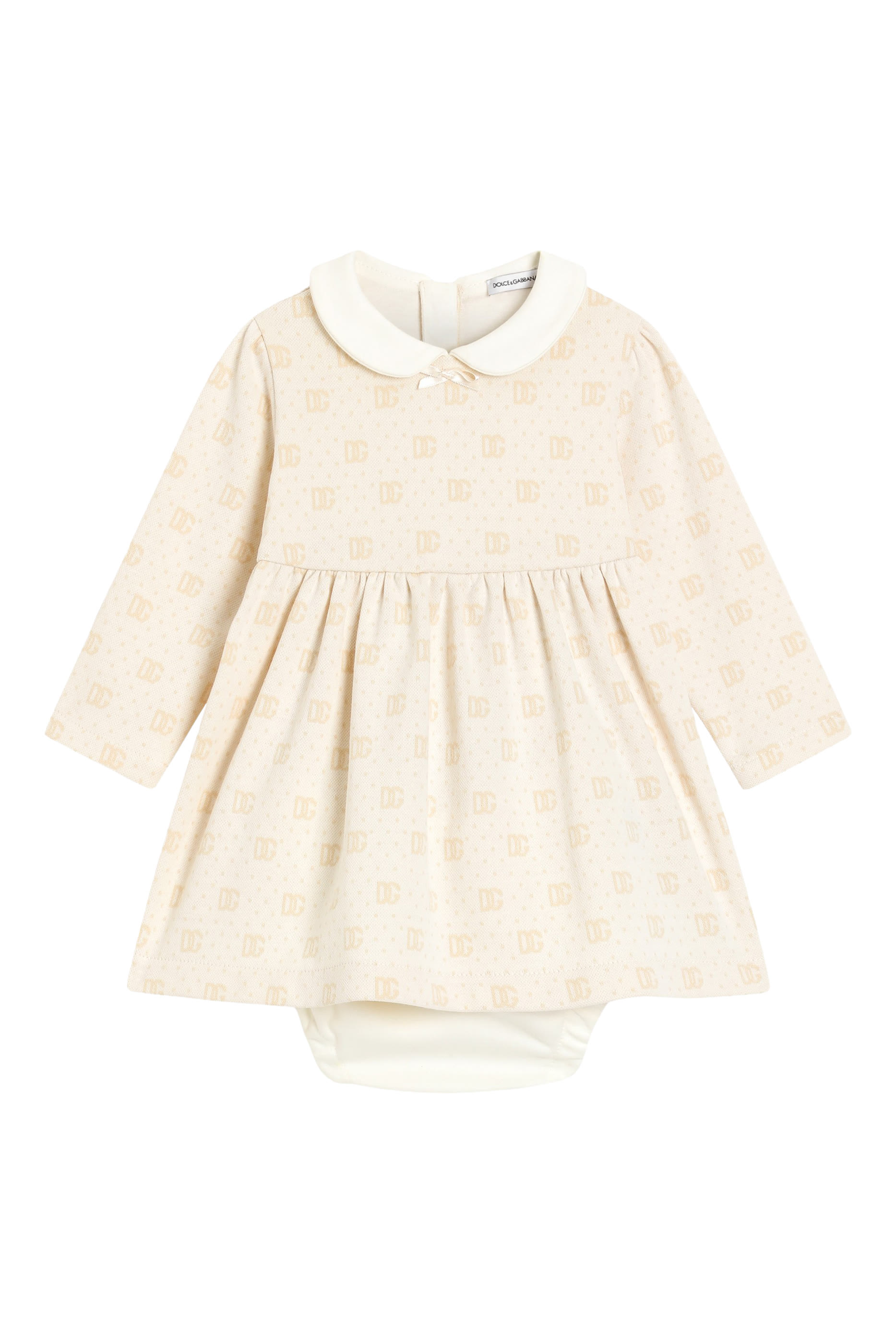 Kids DG Jacquard and Polka Dot Dress