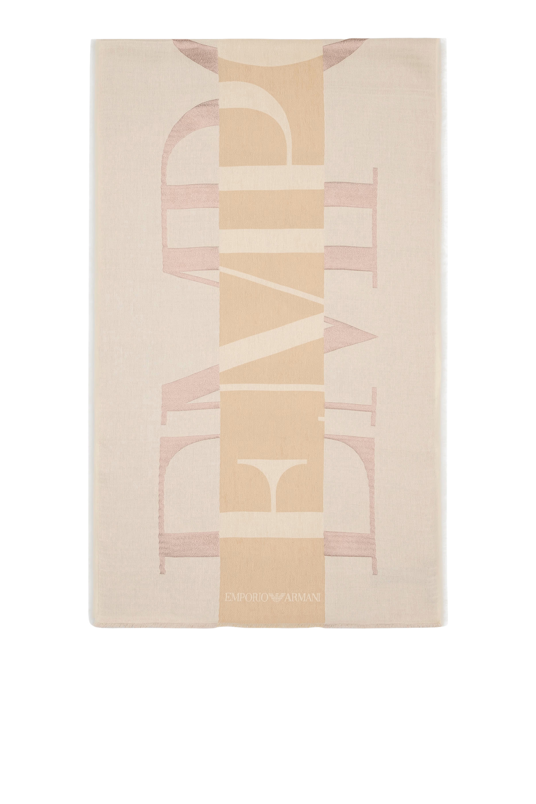 Oversized Jacquard Logo Stole