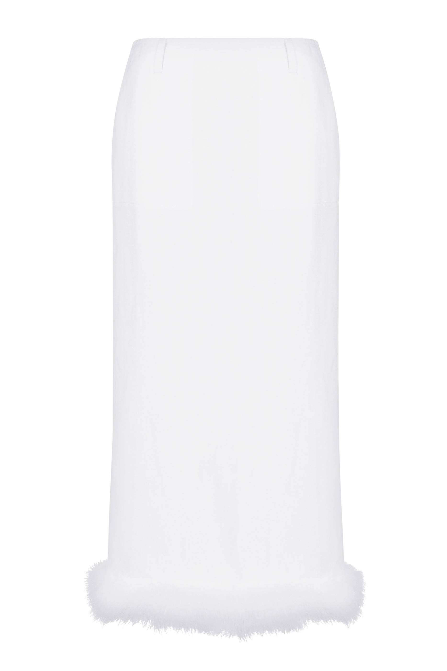 Linen-Blend Yarn-Dyed Skirt