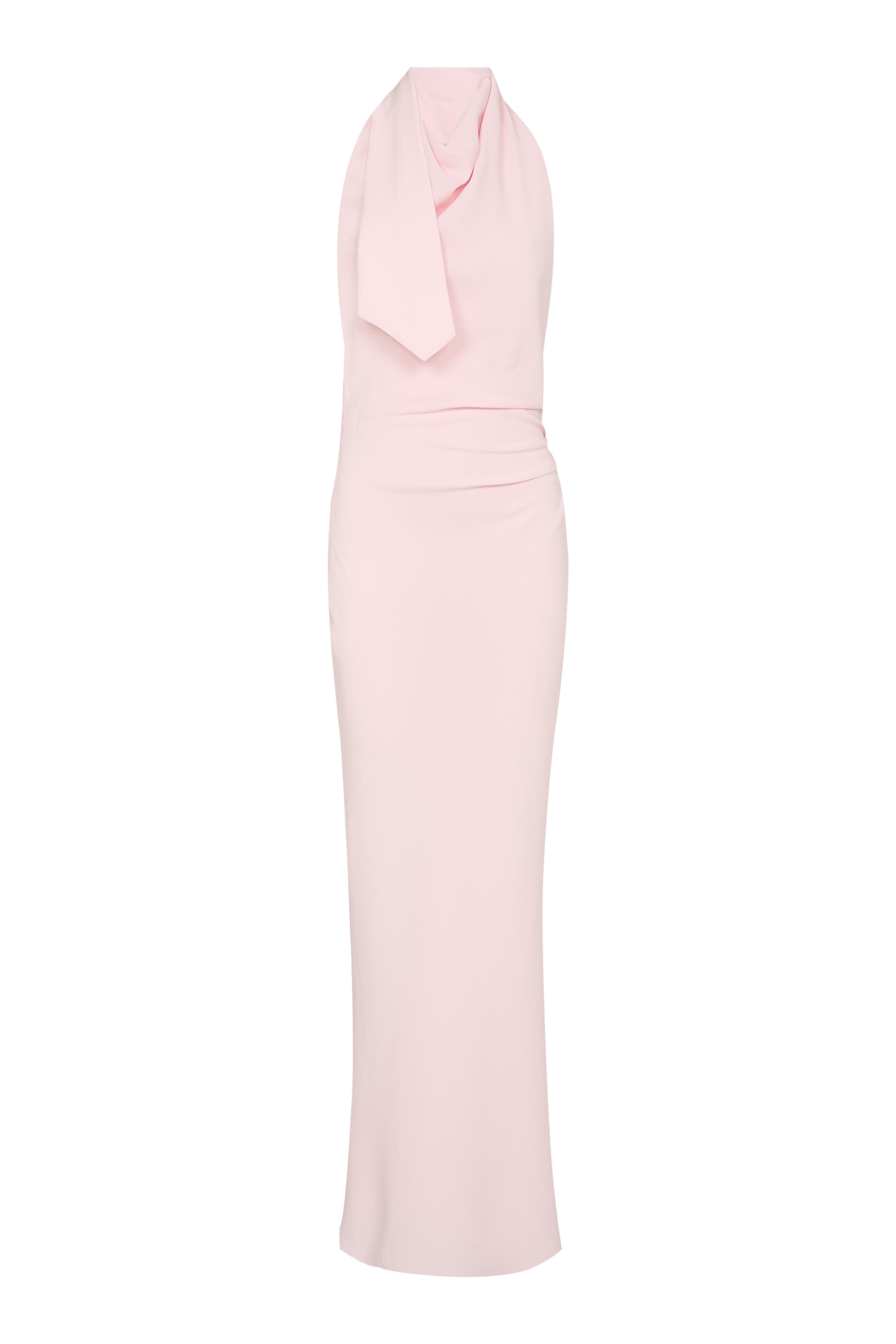 Crepe Halter Neck Maxi Dress