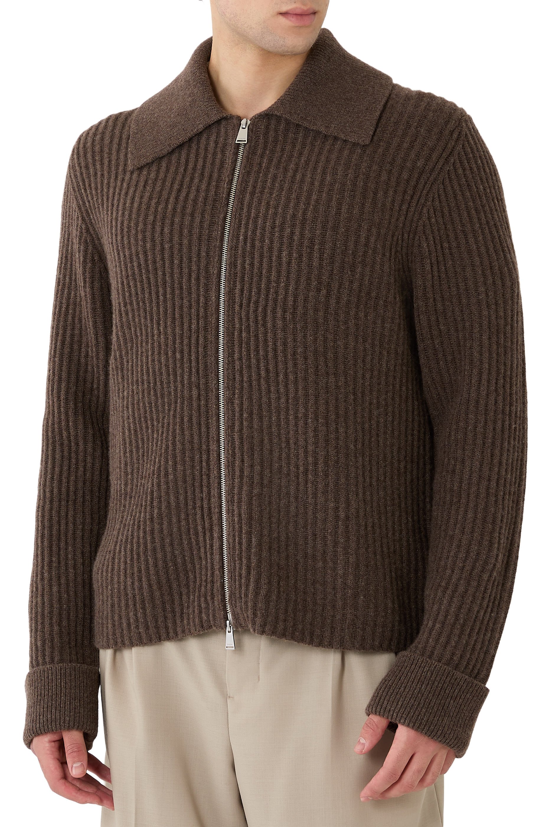 Geoff Cashmere Zip Up Jacket