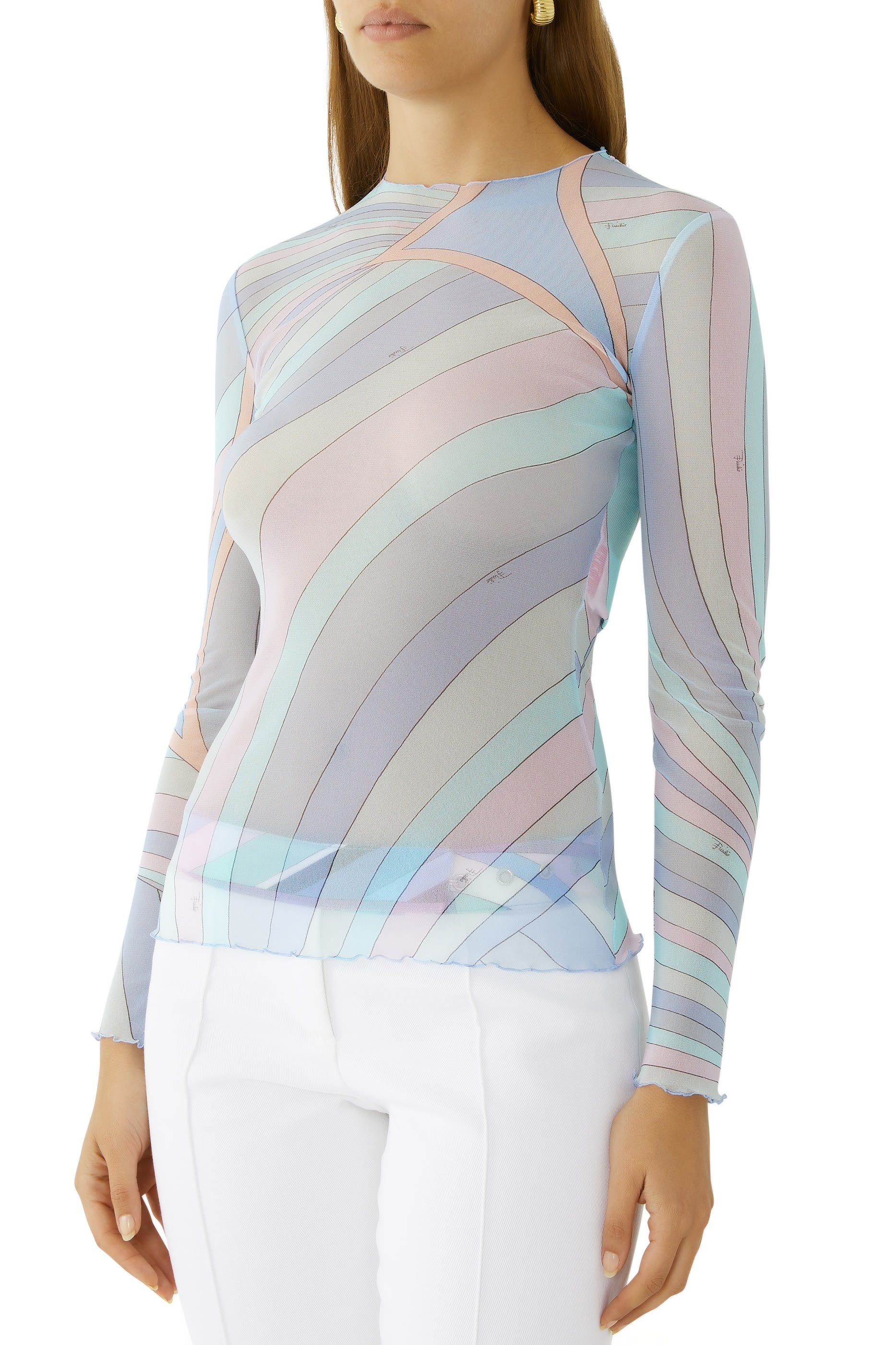 Tulle Long Sleeves T-Shirt