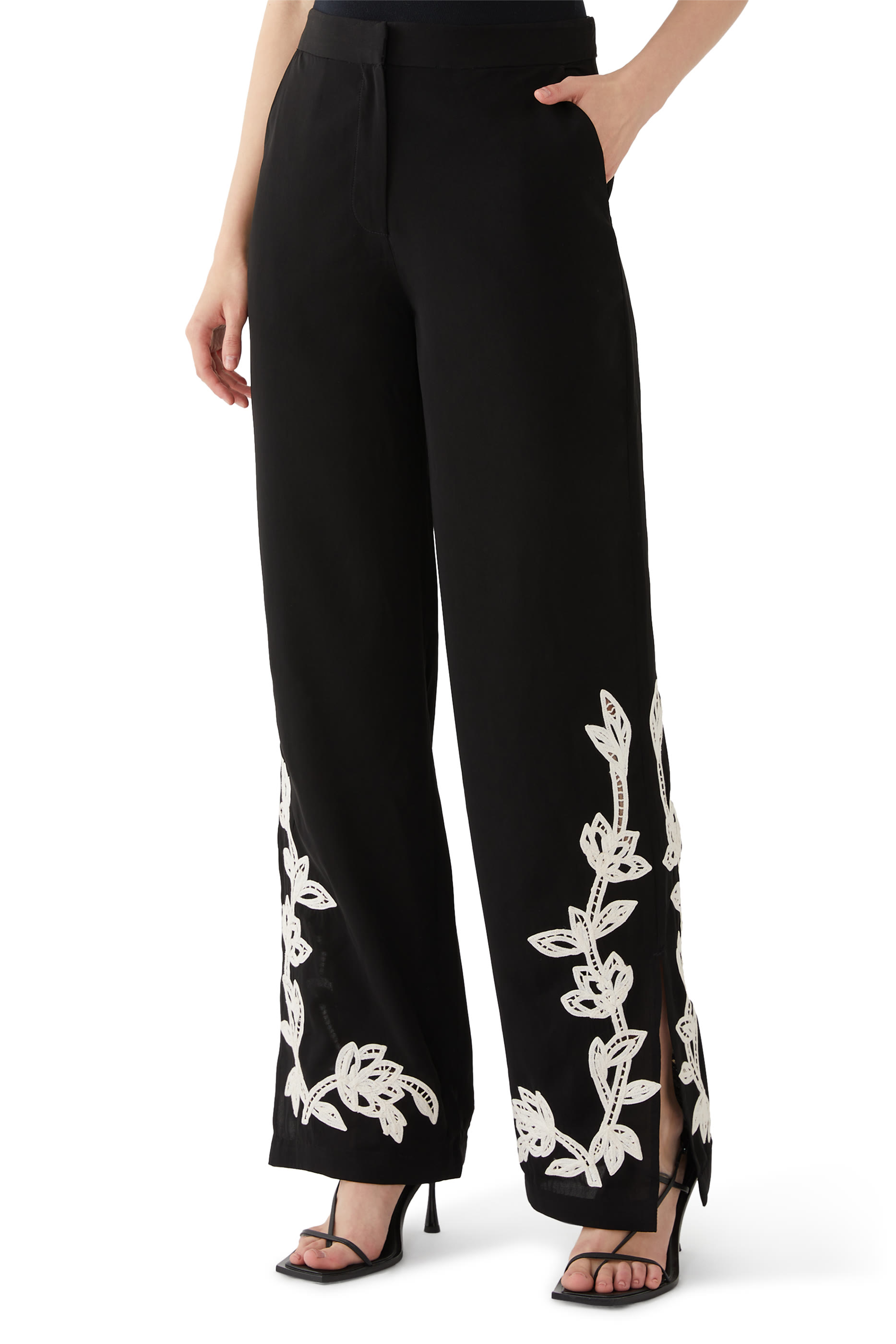 Daha Floral-Embroidered Pants