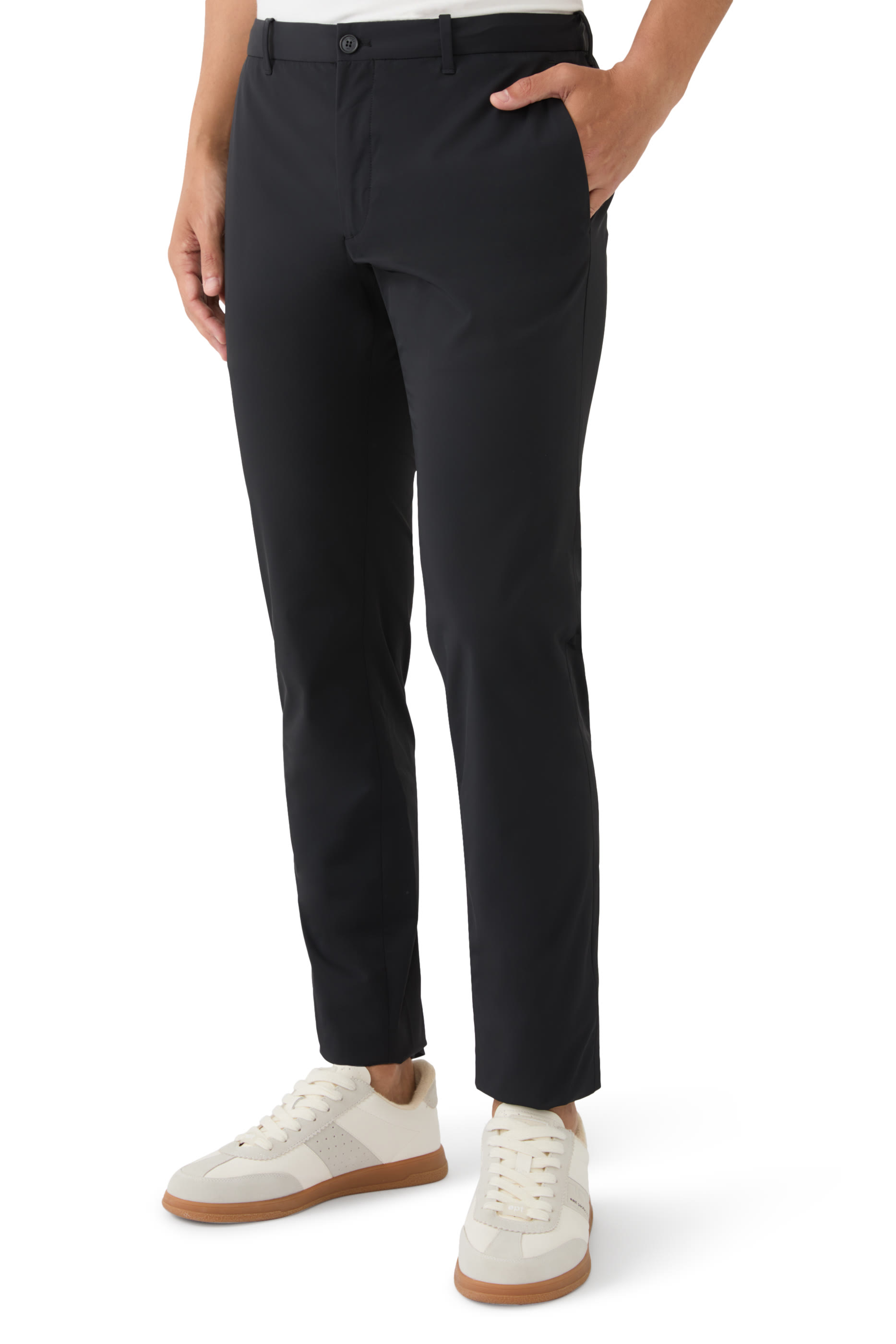 Slim-Fit Technical Fabric Trousers