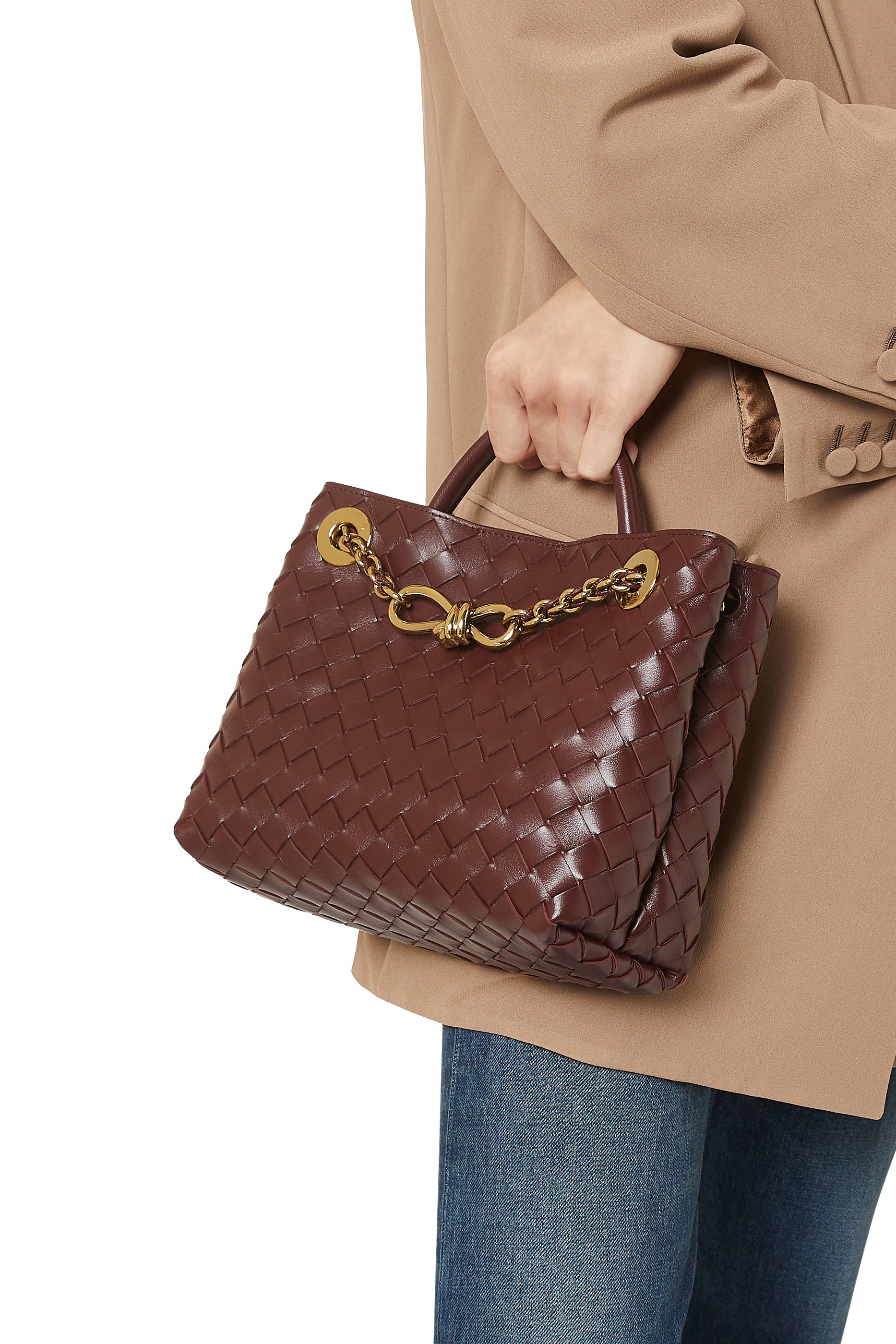 Small Andiamo Chain Top-Handle Bag