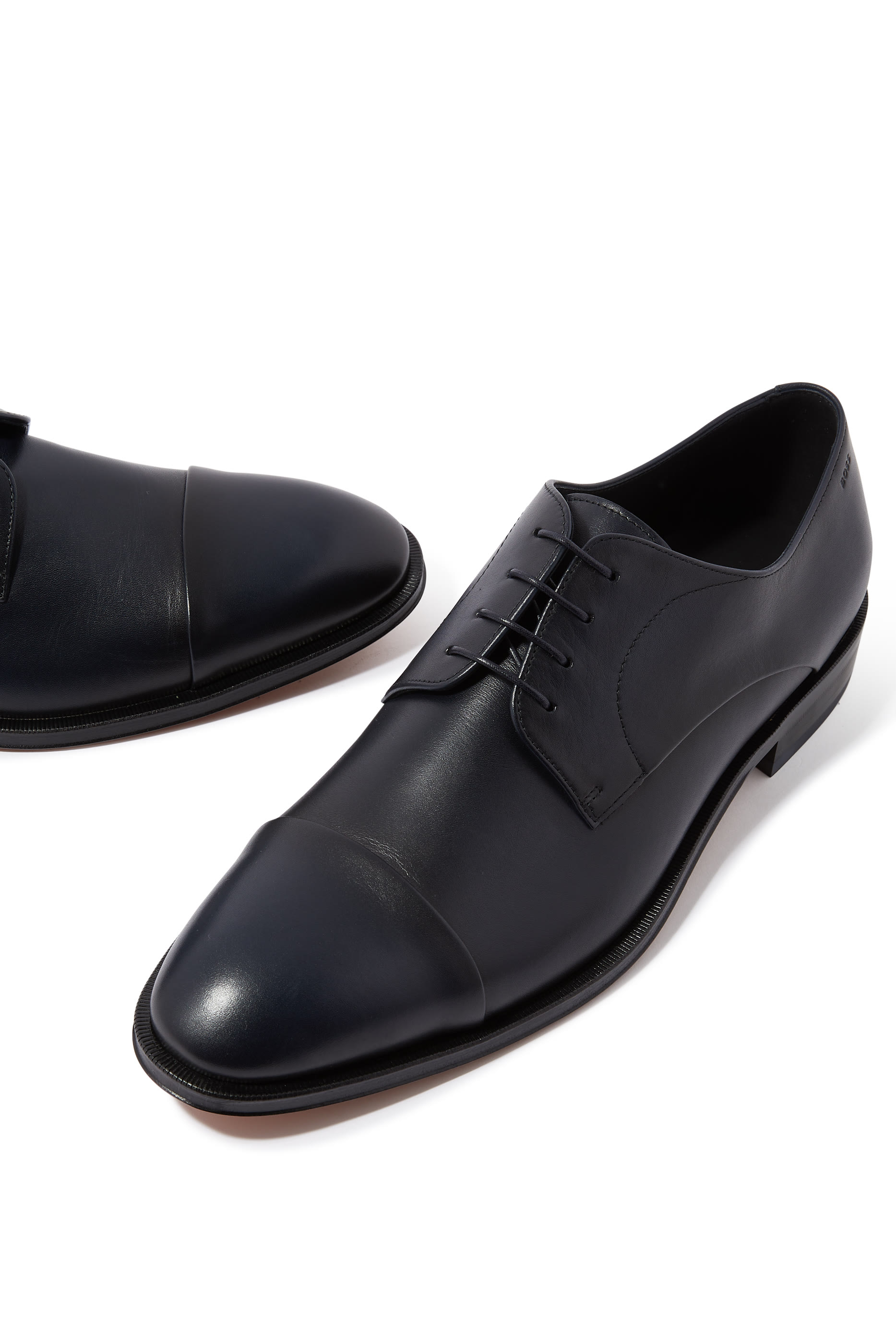 Embossed Logo Derby Shoes