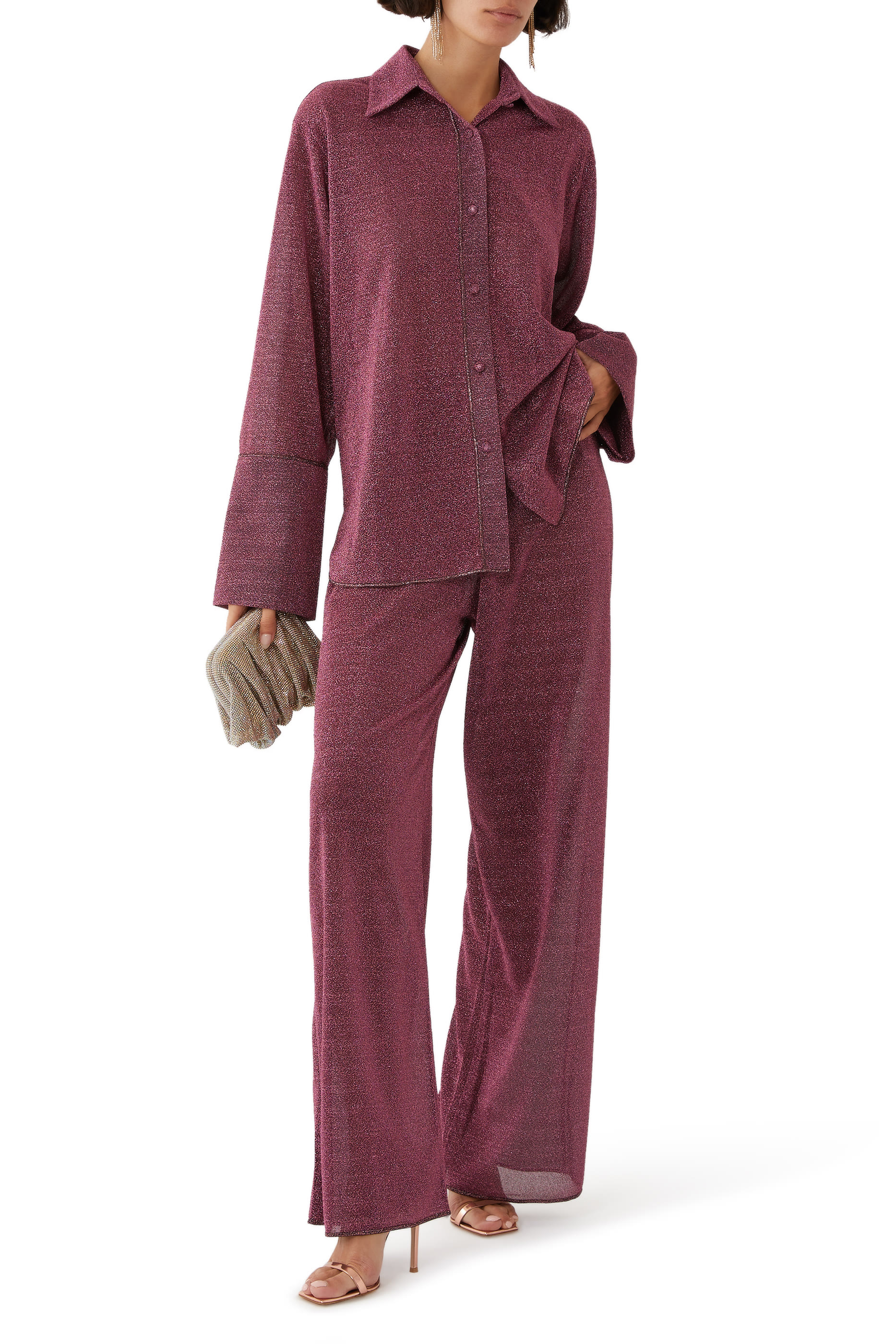 Lumiere Long Sleeves Lurex Shirt