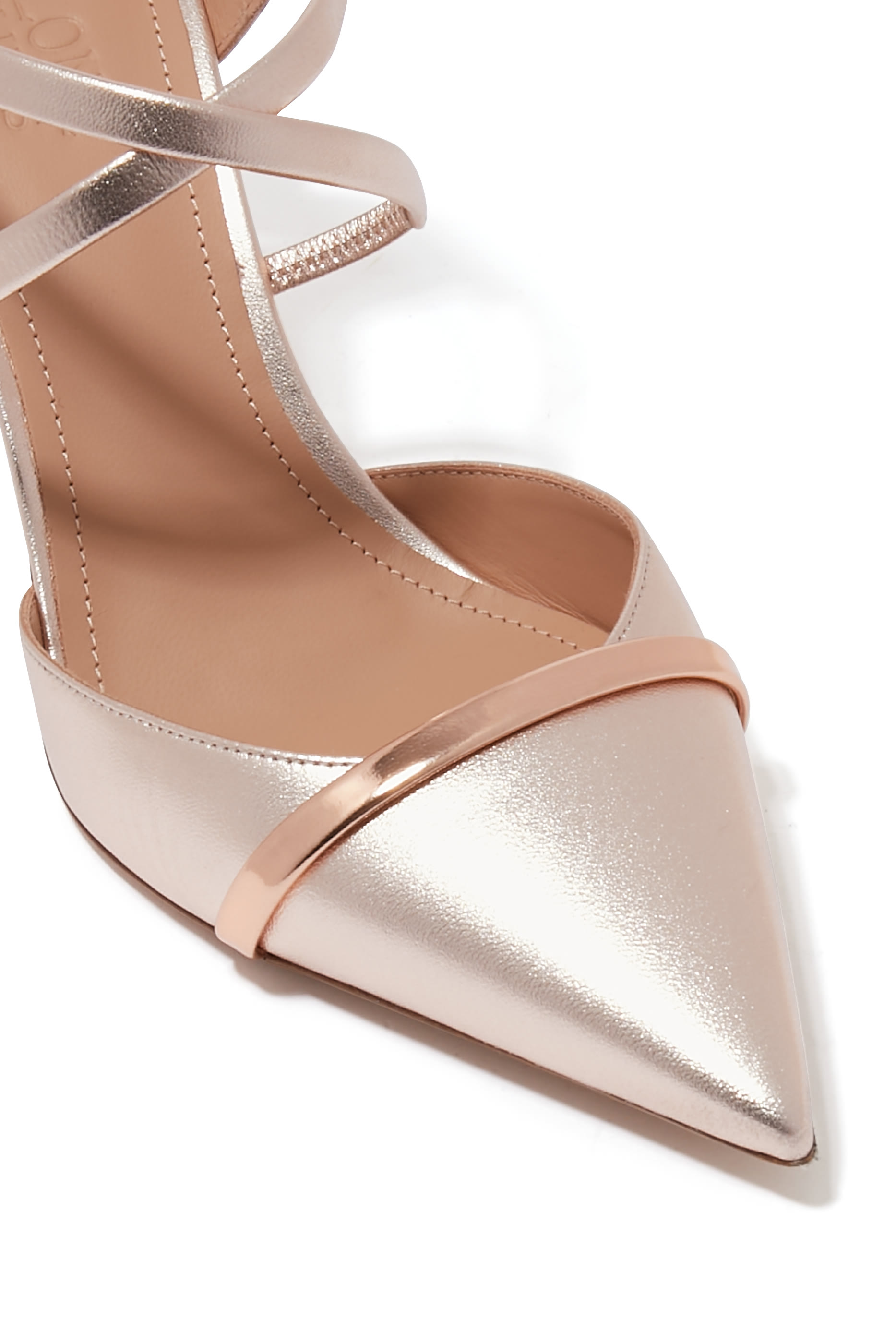 Yoana 80 Metallic Leather Mules