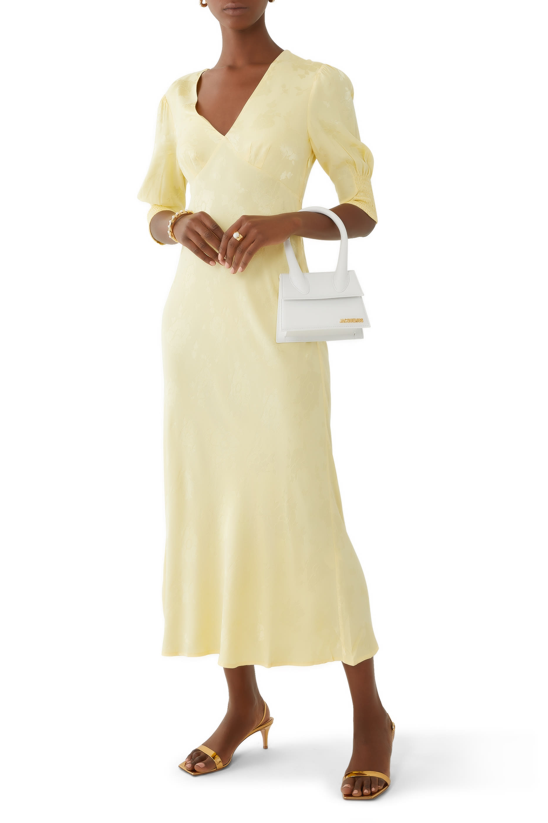 Ribbon Kitten 55 Metallic Leather Sandals