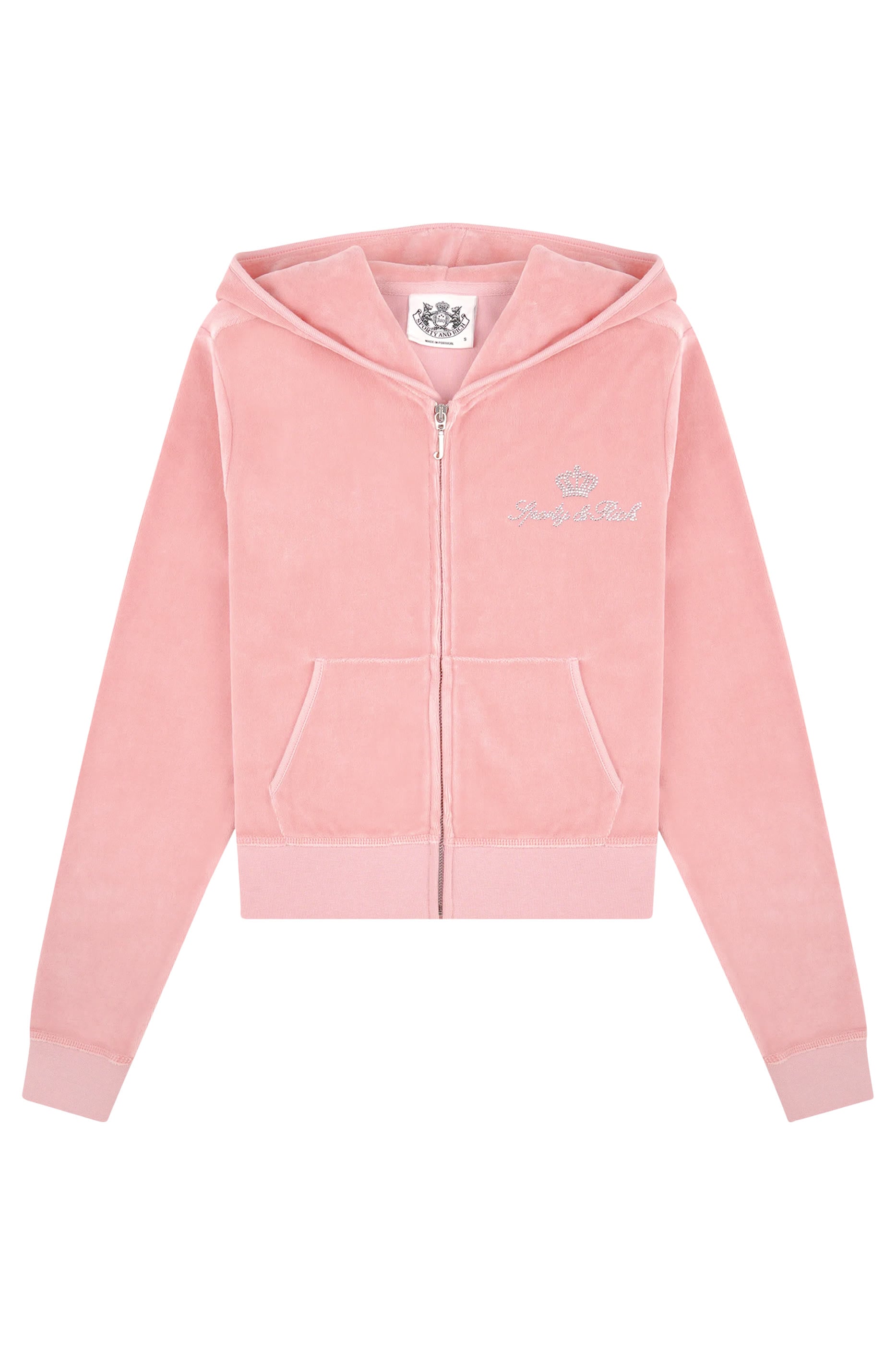Juicy Script Velour Zip Hoodie